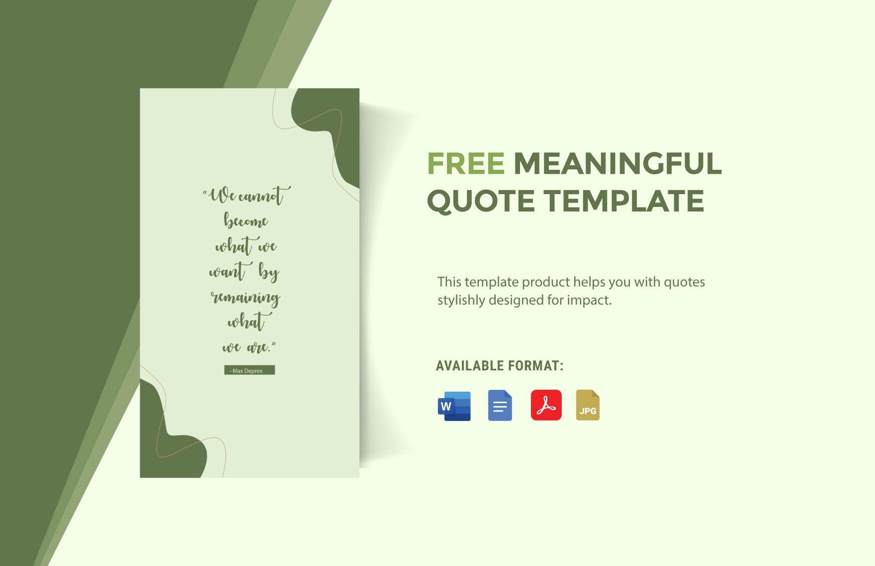 Meaningful Quote Template