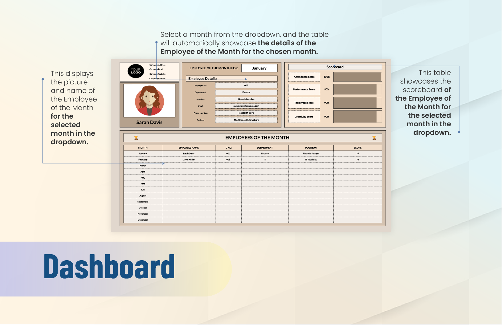 Employee of the Month Voting and Scoring System HR Template