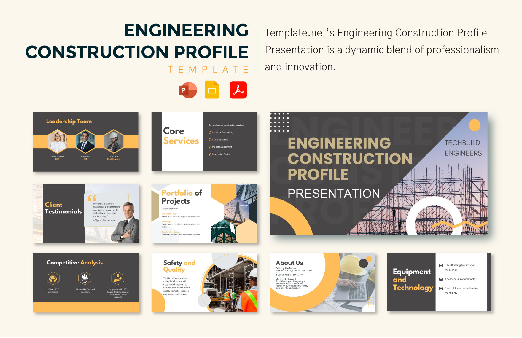 Engineering Construction Profile Template