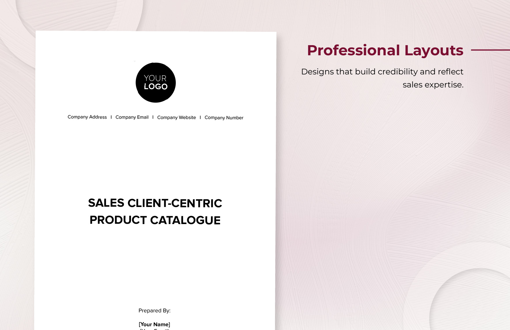 Sales Client-Centric Product Catalogue Template