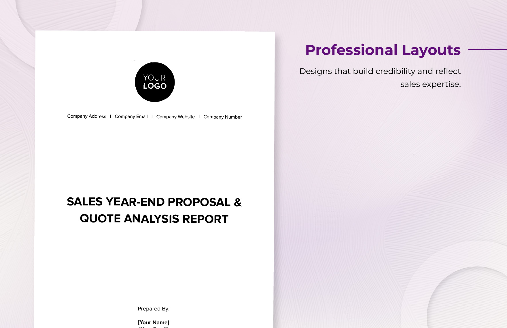Sales Year-End Proposal & Quote Analysis Report Template