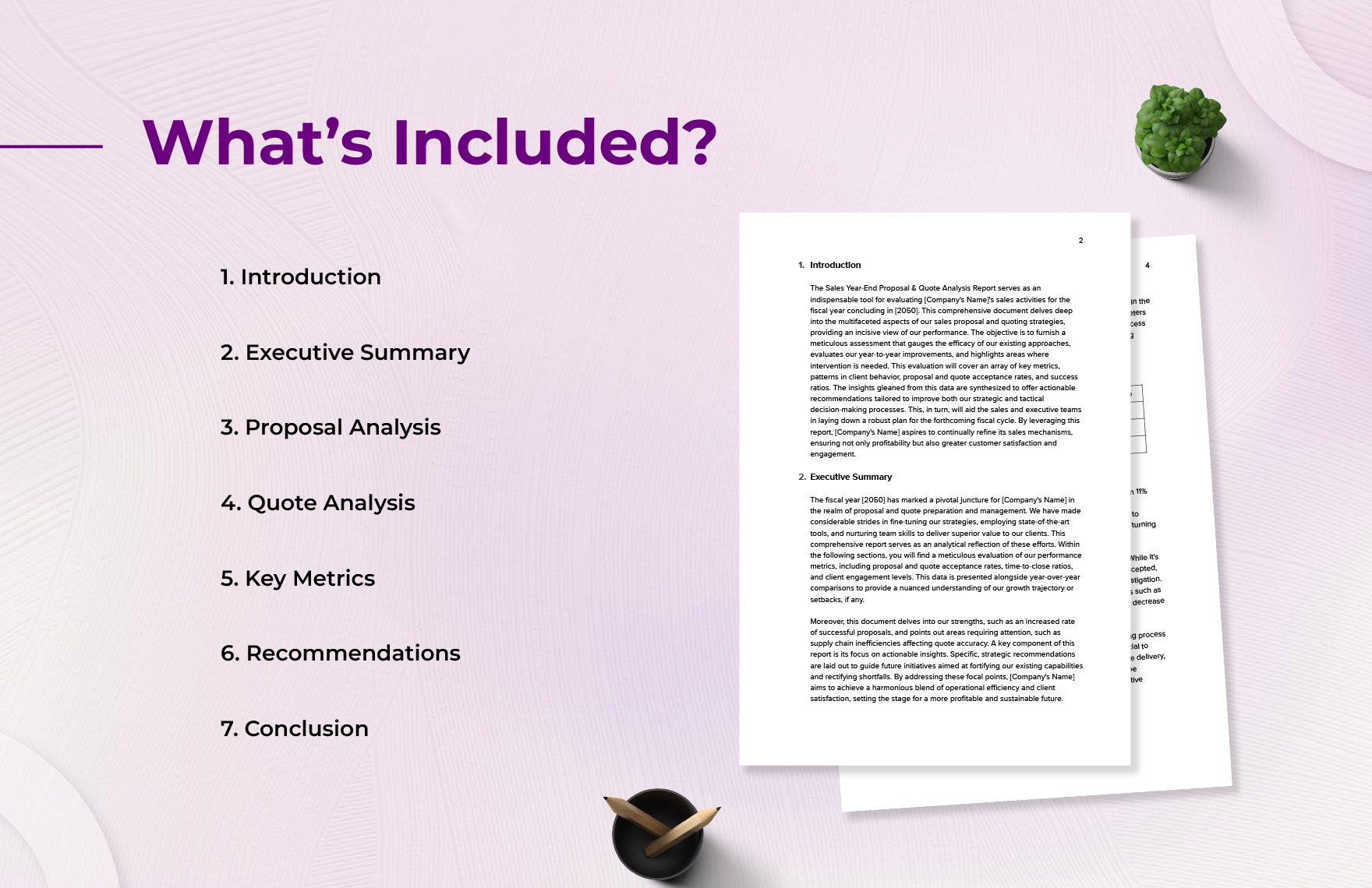 Sales Year-End Proposal & Quote Analysis Report Template