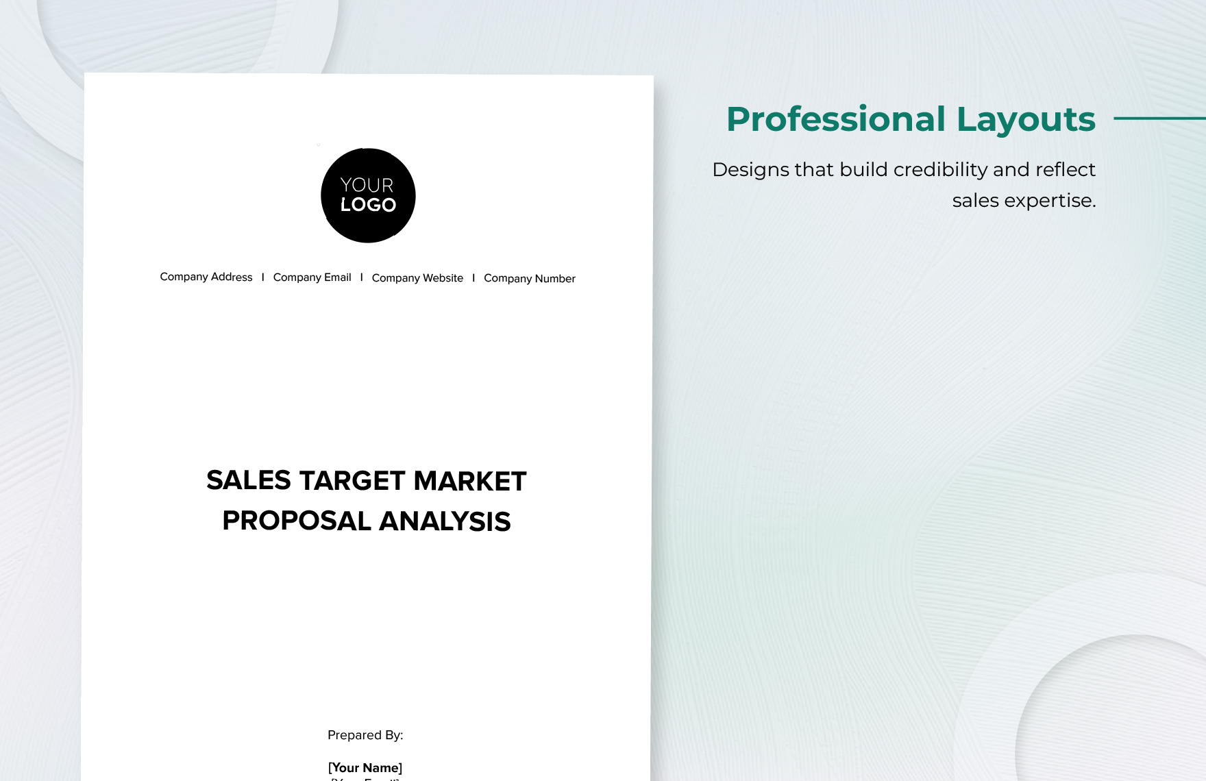 Sales Target Market Proposal Analysis Template