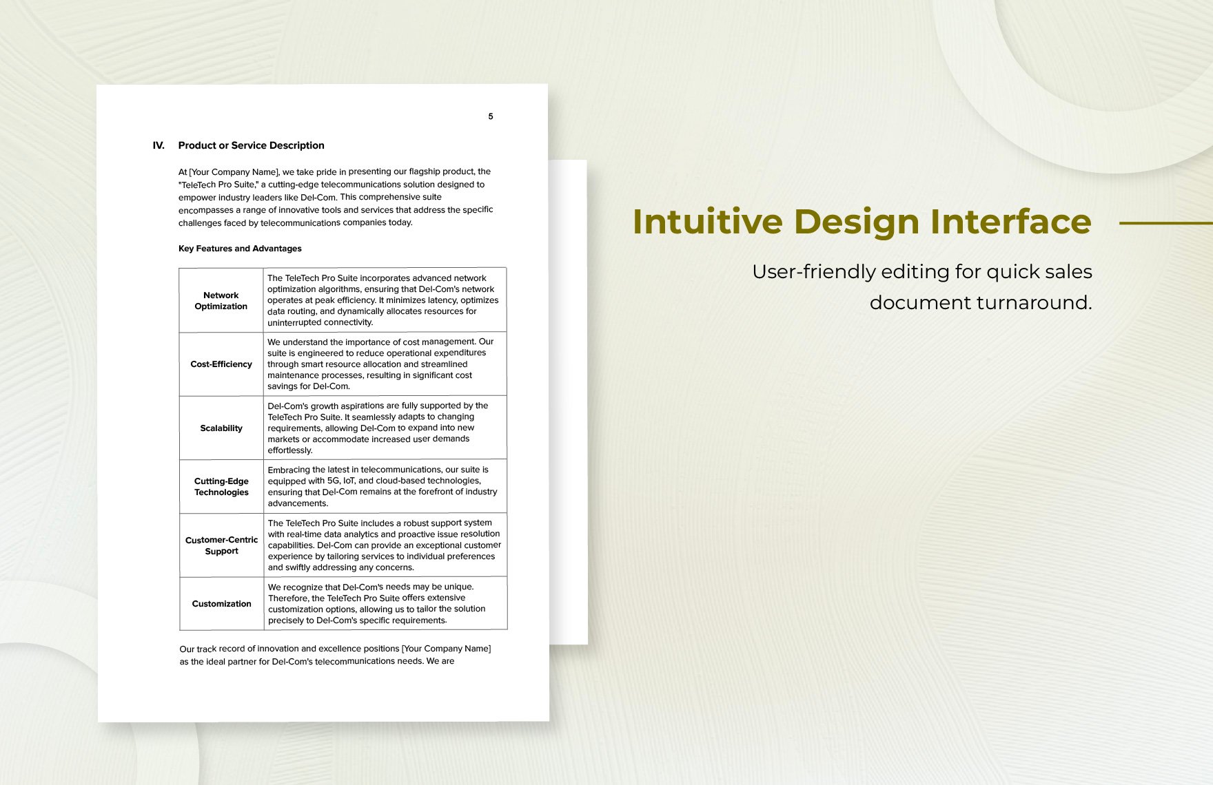 Sales International Sales Proposal Research Template