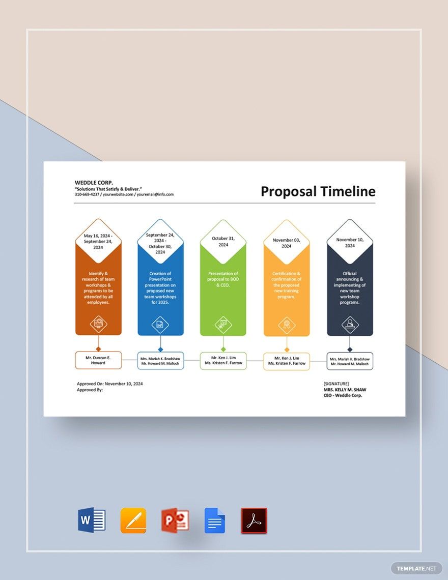Proposal Timeline Template