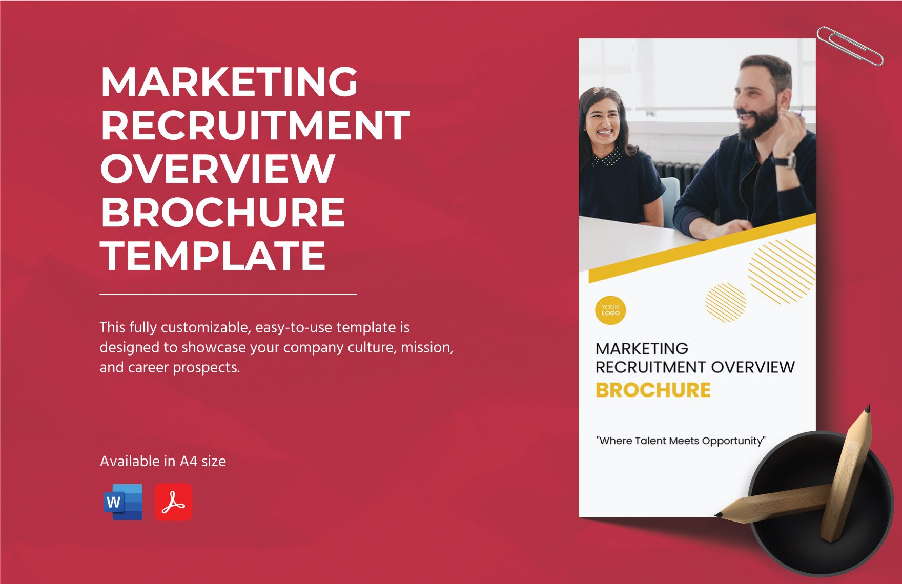 Marketing Recruitment Overview Brochure Template