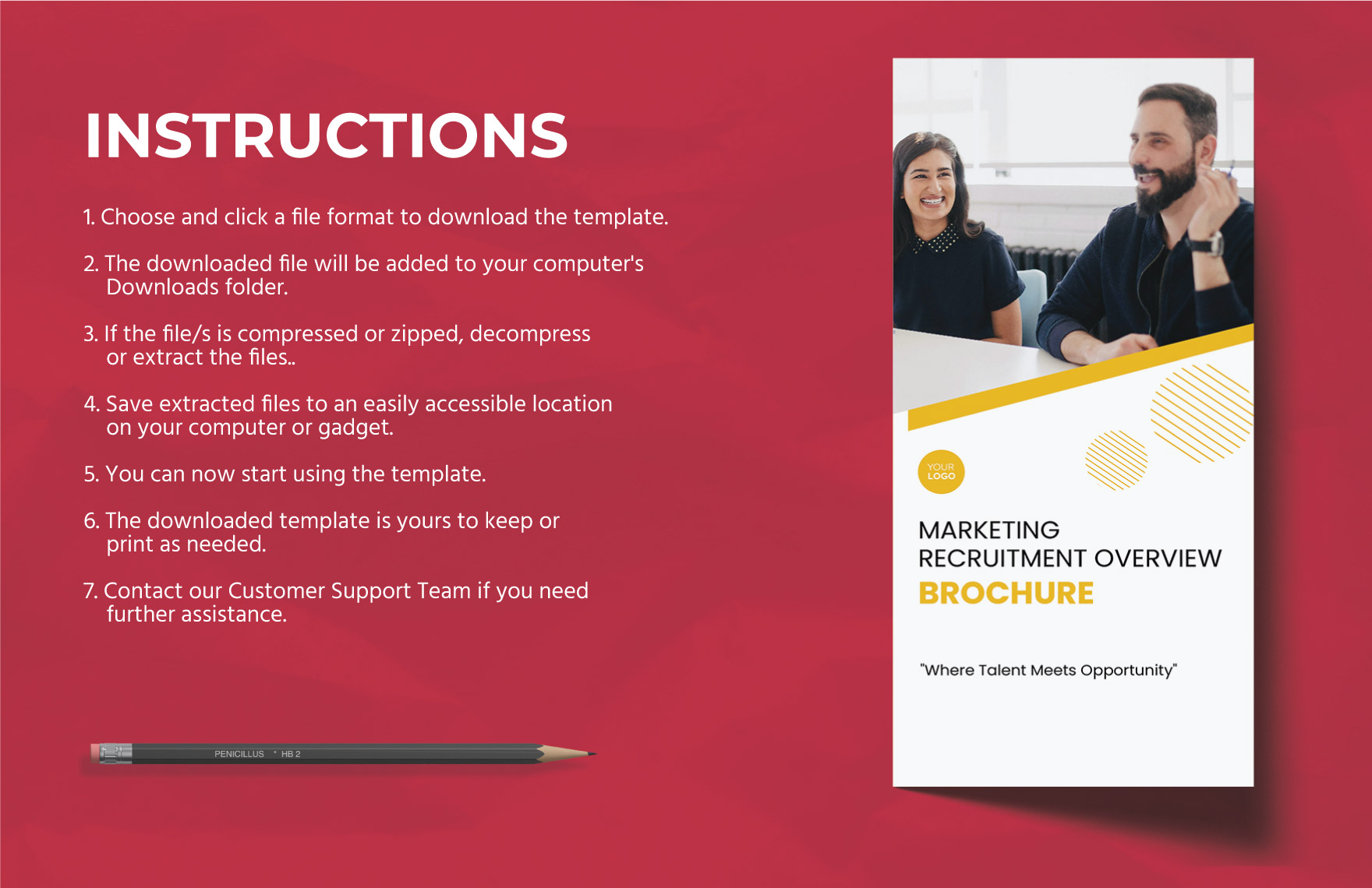 Marketing Recruitment Overview Brochure Template