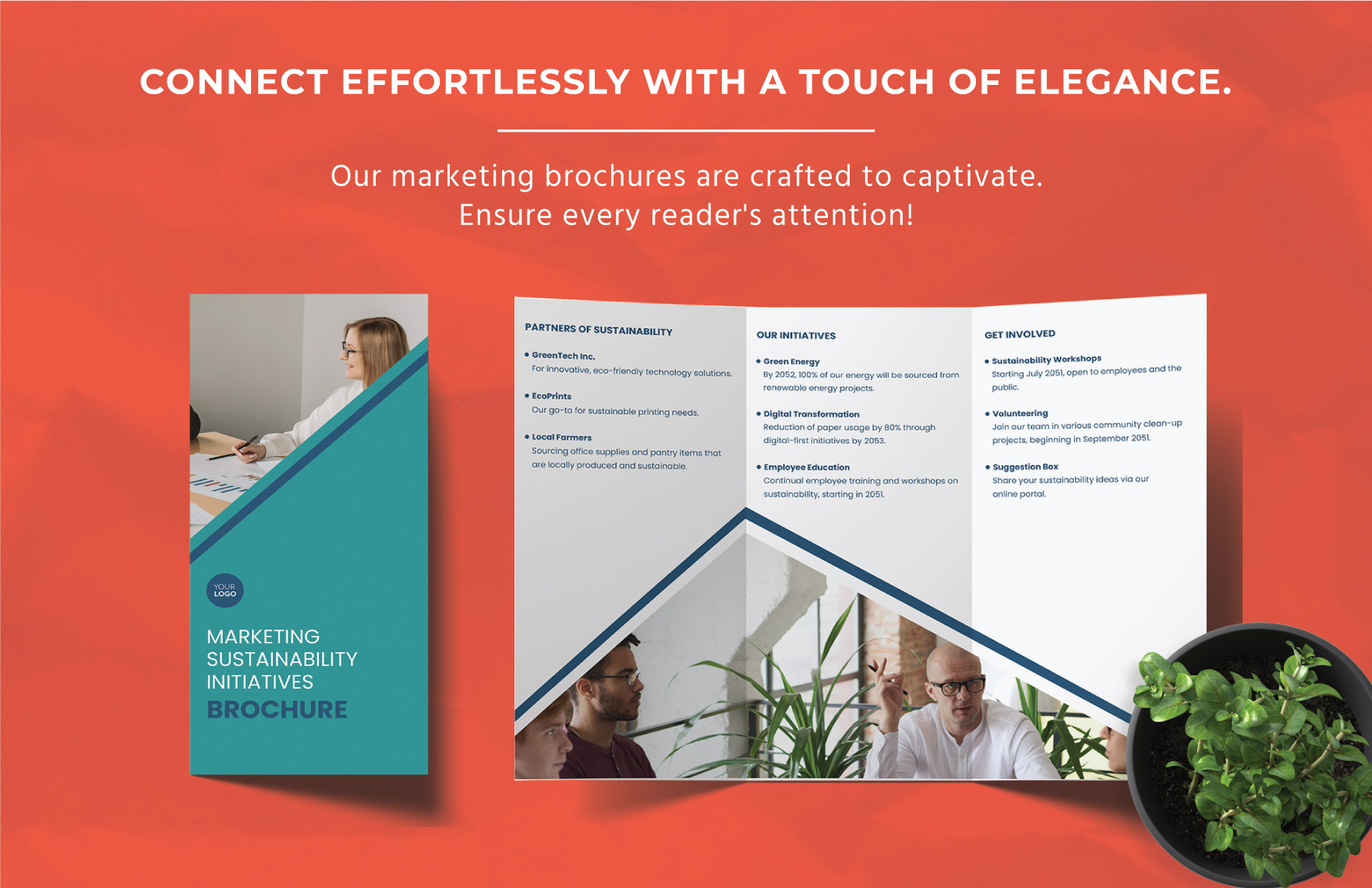 Marketing Sustainability Initiatives Brochure Template