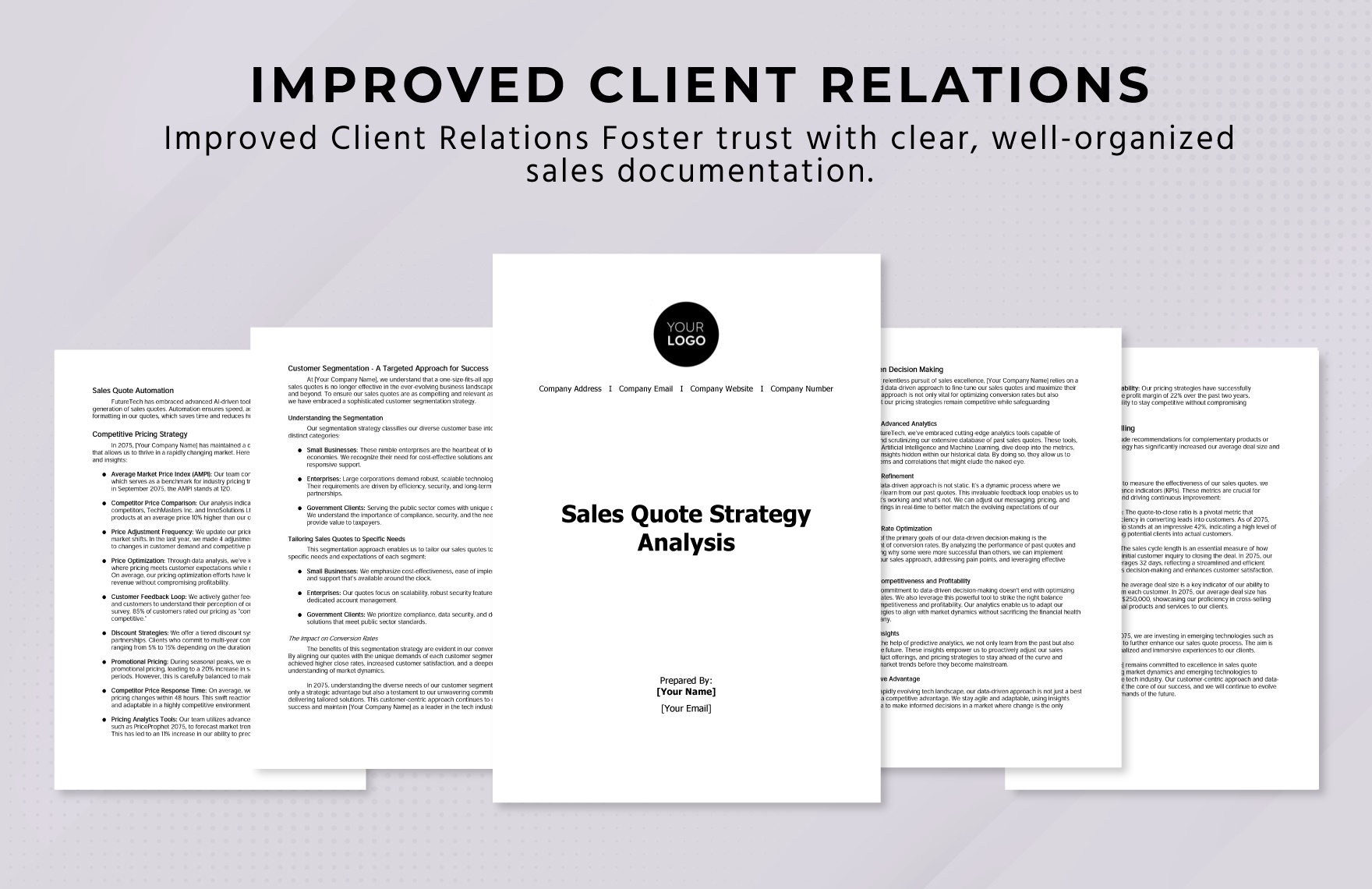 Sales Quote Strategy Analysis Template