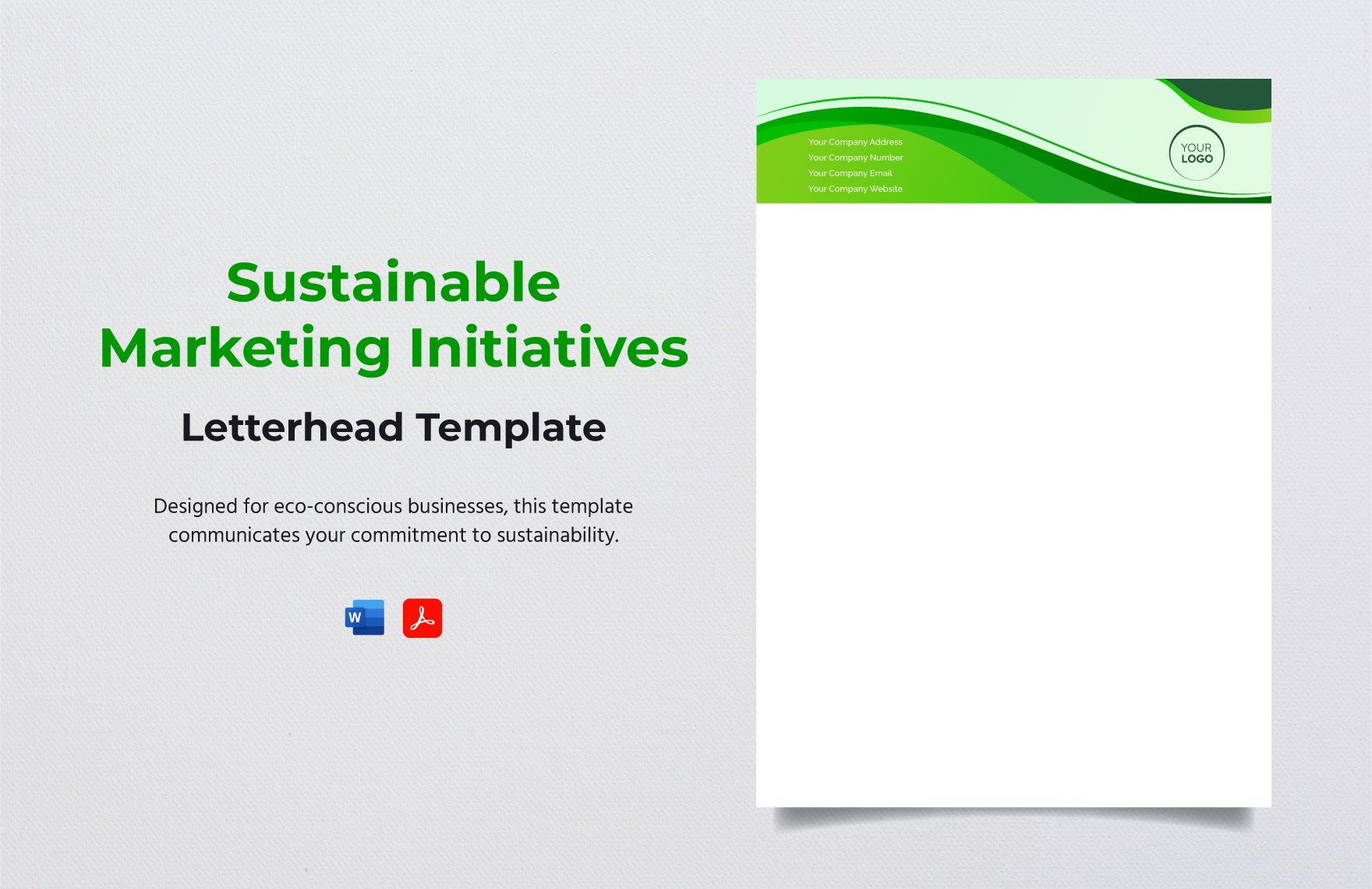 Sustainable Marketing Initiatives Letterhead Template