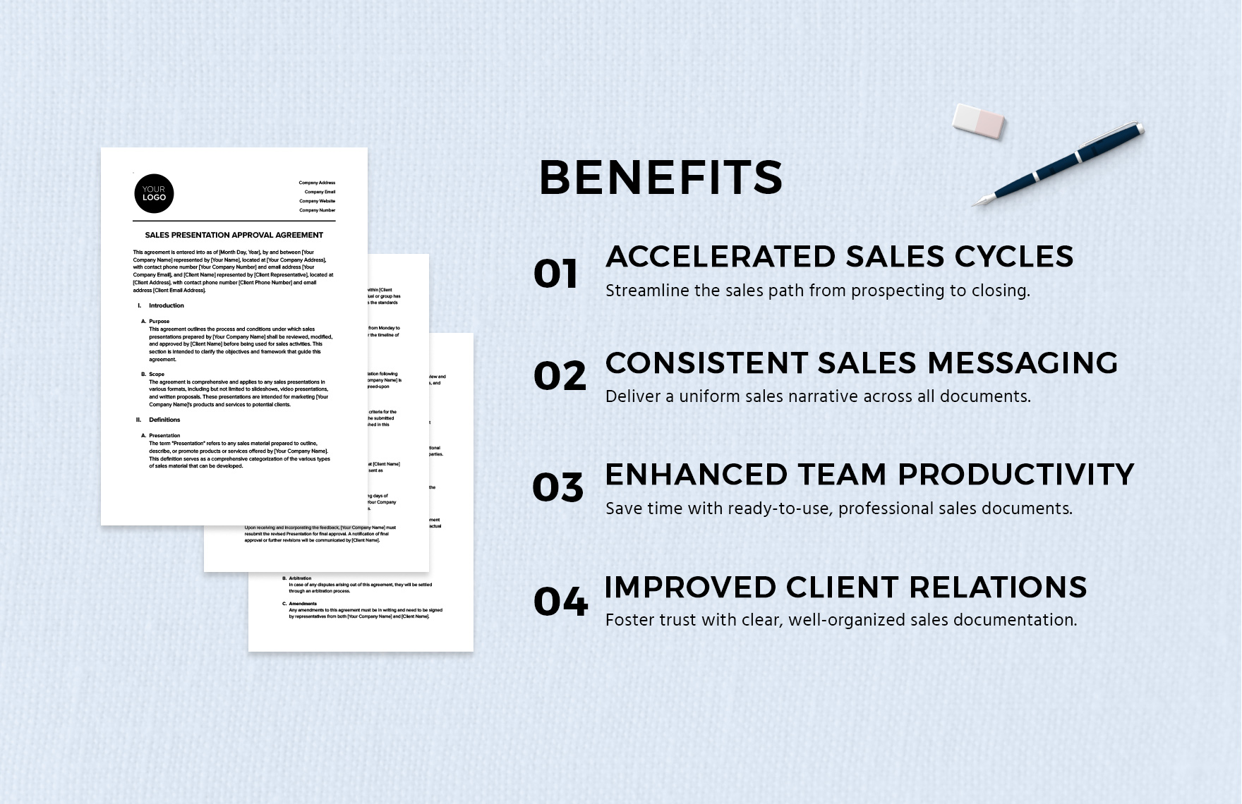  Sales Presentation Approval Agreement Template