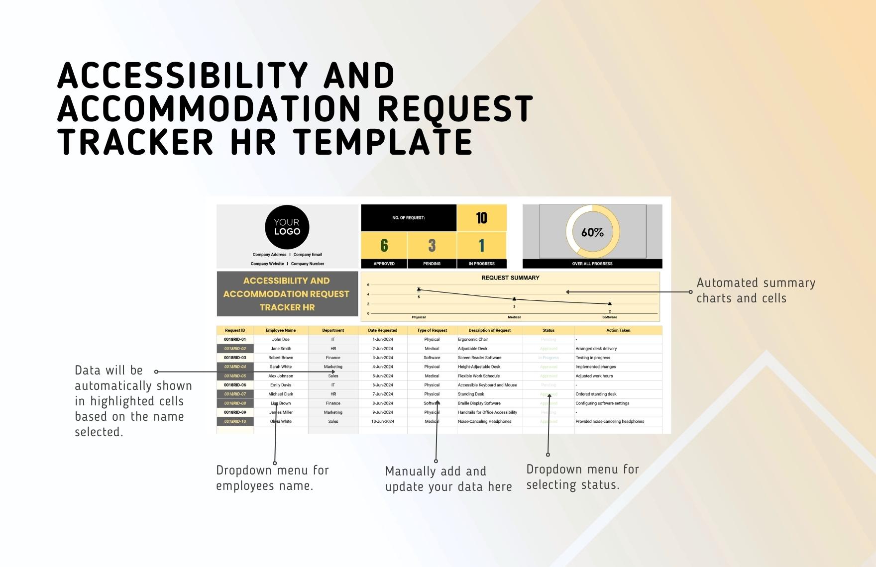 Accessibility and Accommodation Request Tracker HR Template