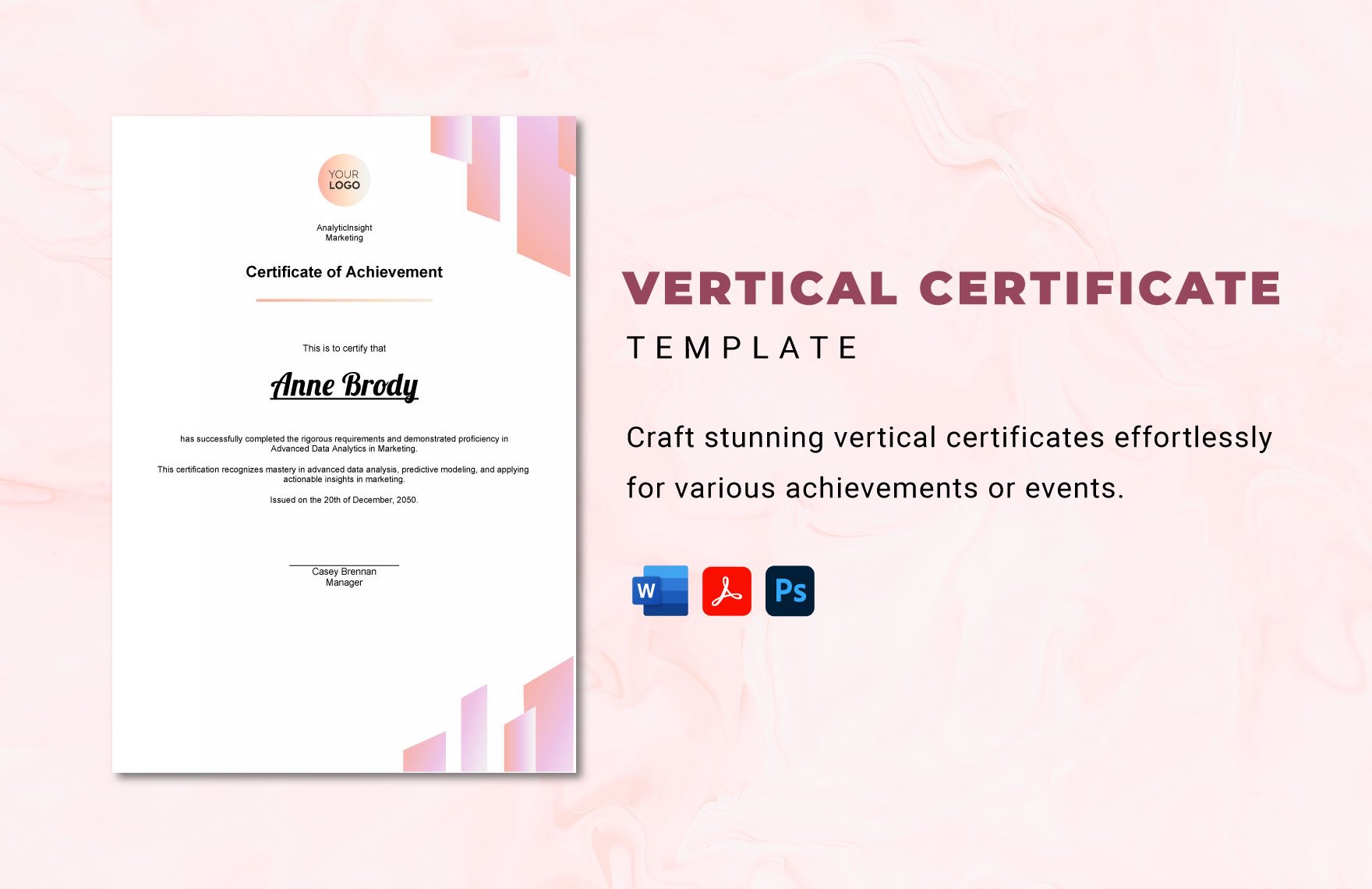 Vertical Certificate 