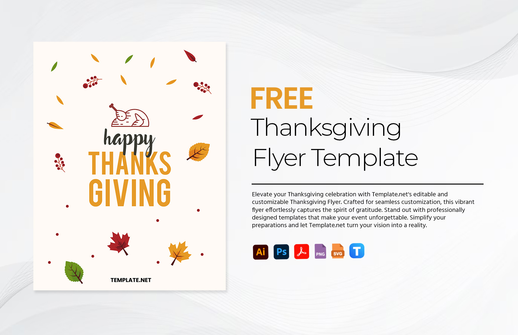 Free and customizable thanksgiving templates