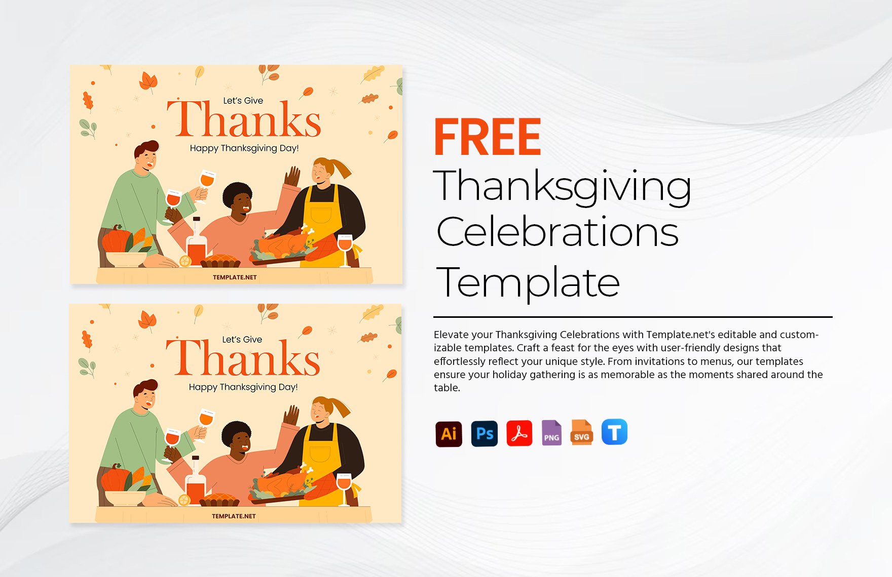Free Thanksgiving Celebrations in PDF, Illustrator, PSD, SVG, PNG