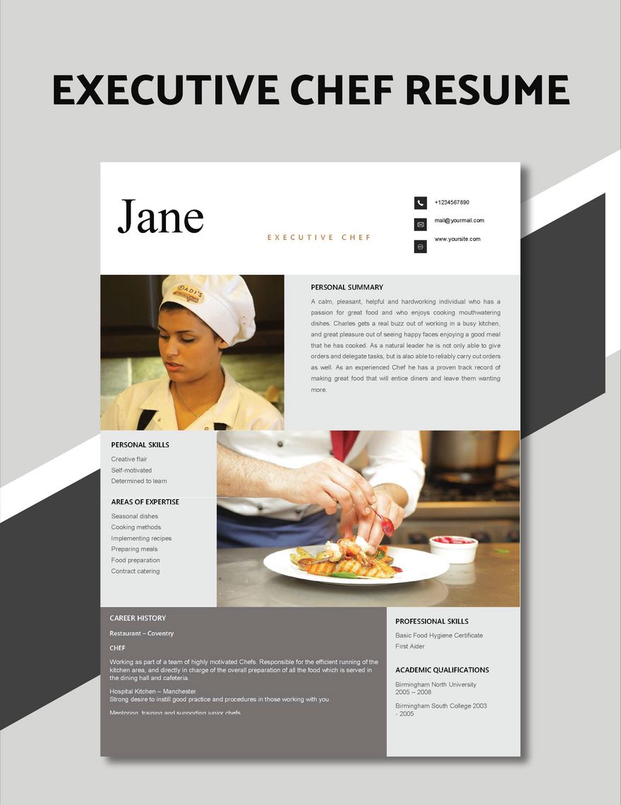 Executives Chef Resume
