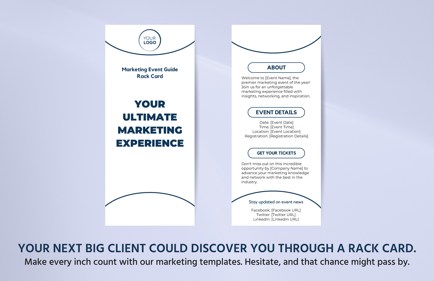 Marketing Event Guide Rack Card Template