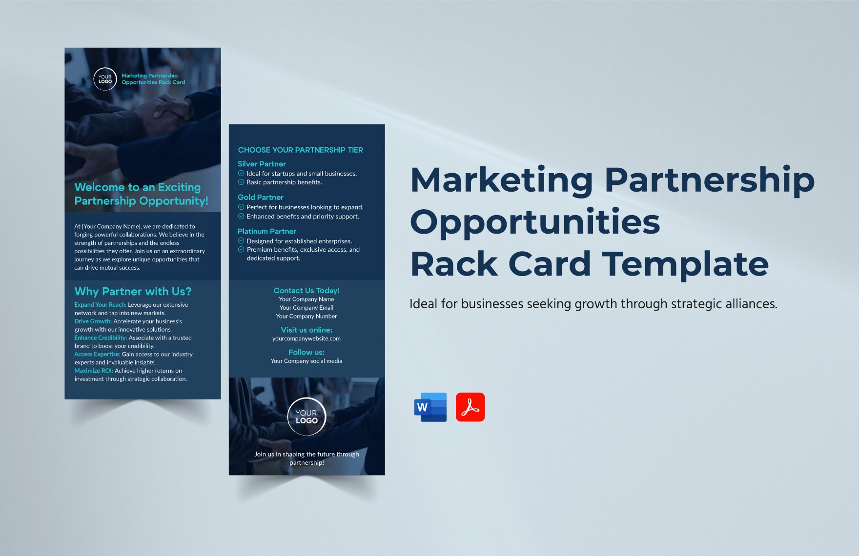 Marketing Partnership Opportunities Rack Card Template