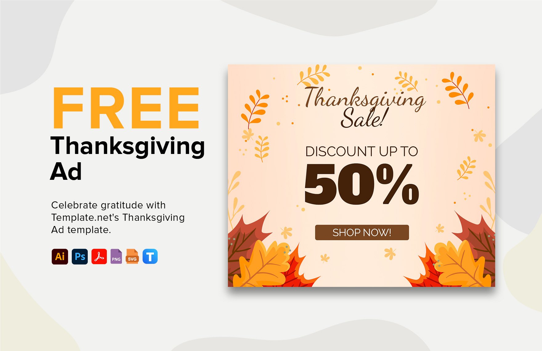 Free Thanksgiving Ad in PDF, Illustrator, PSD, SVG, PNG