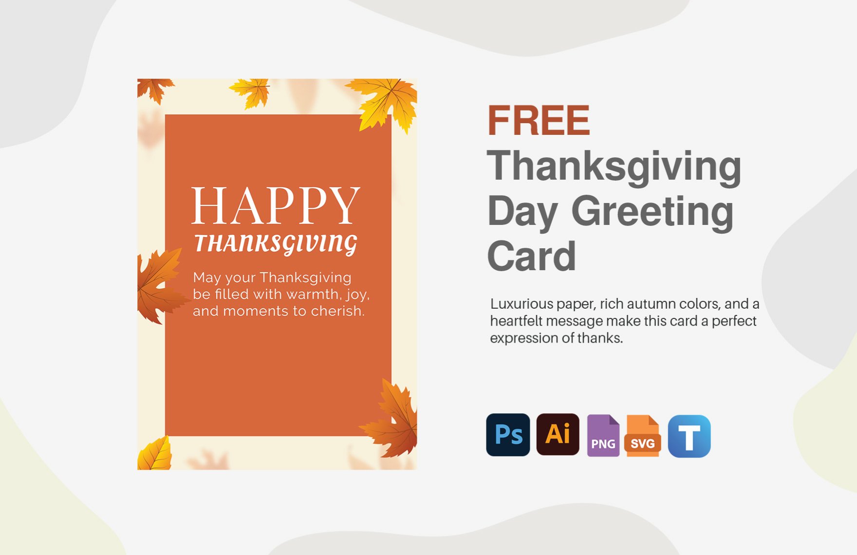 Free Thanksgiving Day Greeting Card in PDF, Illustrator, PSD, SVG, PNG