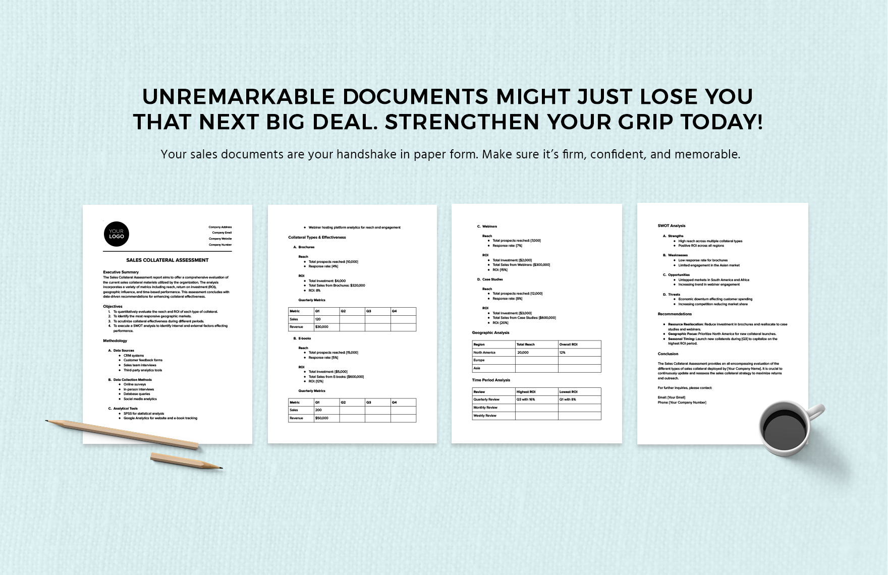 Sales Collateral Assessment Template
