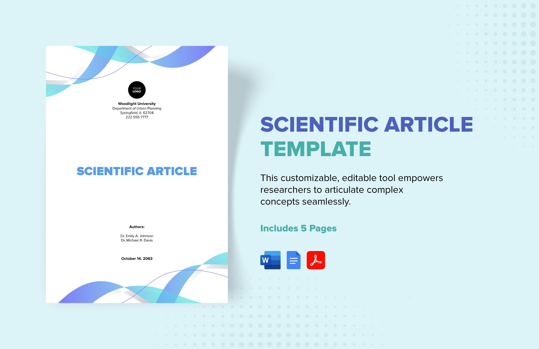 Free Scientific Article Template in Word, Google Docs, PDF