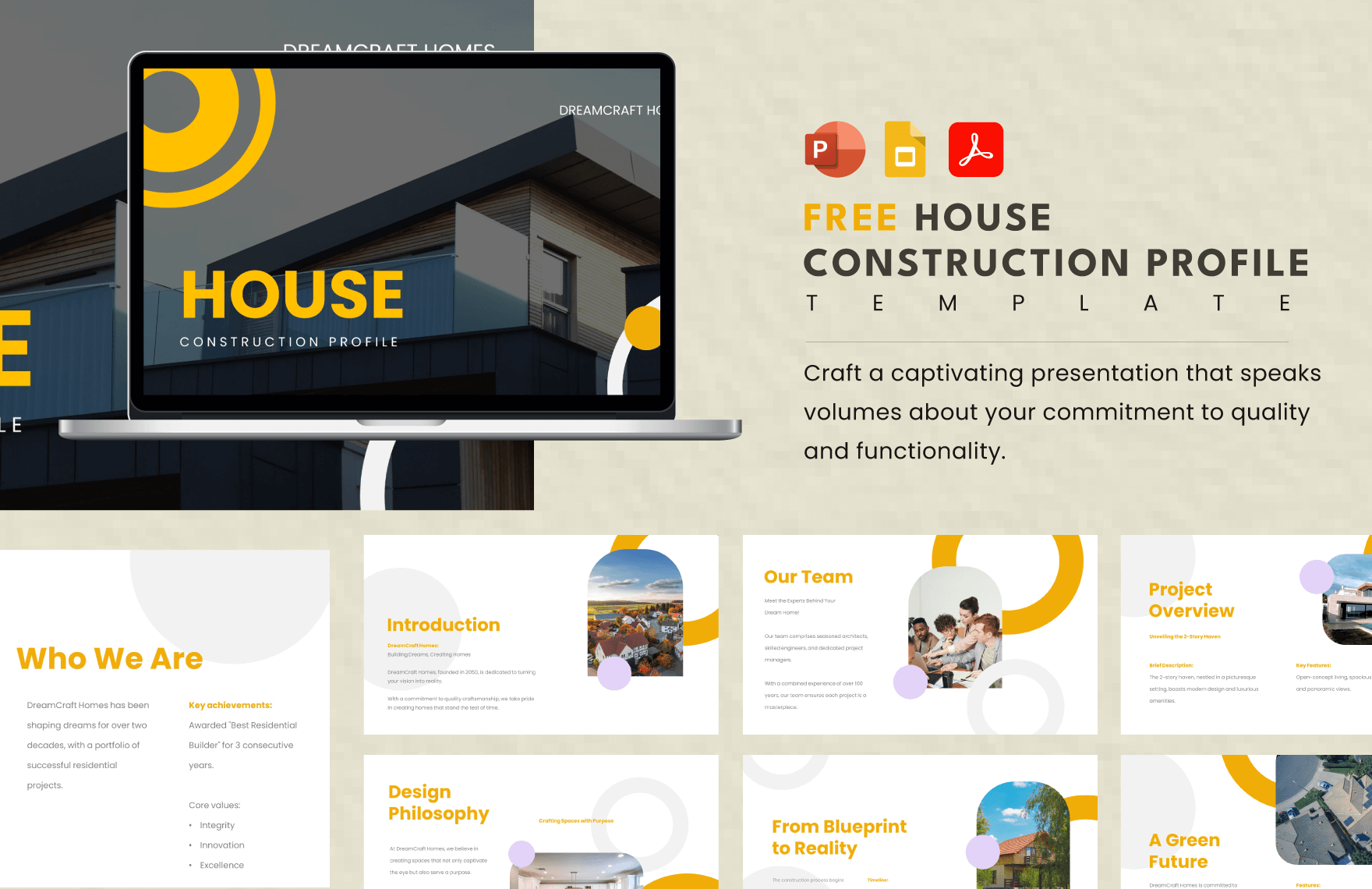Free House Construction Profile Template