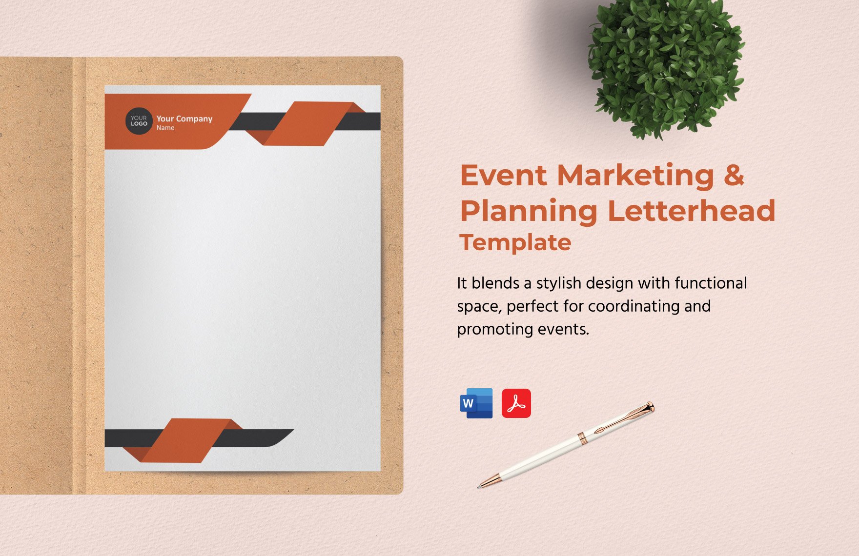Event Marketing & Planning Letterhead Template