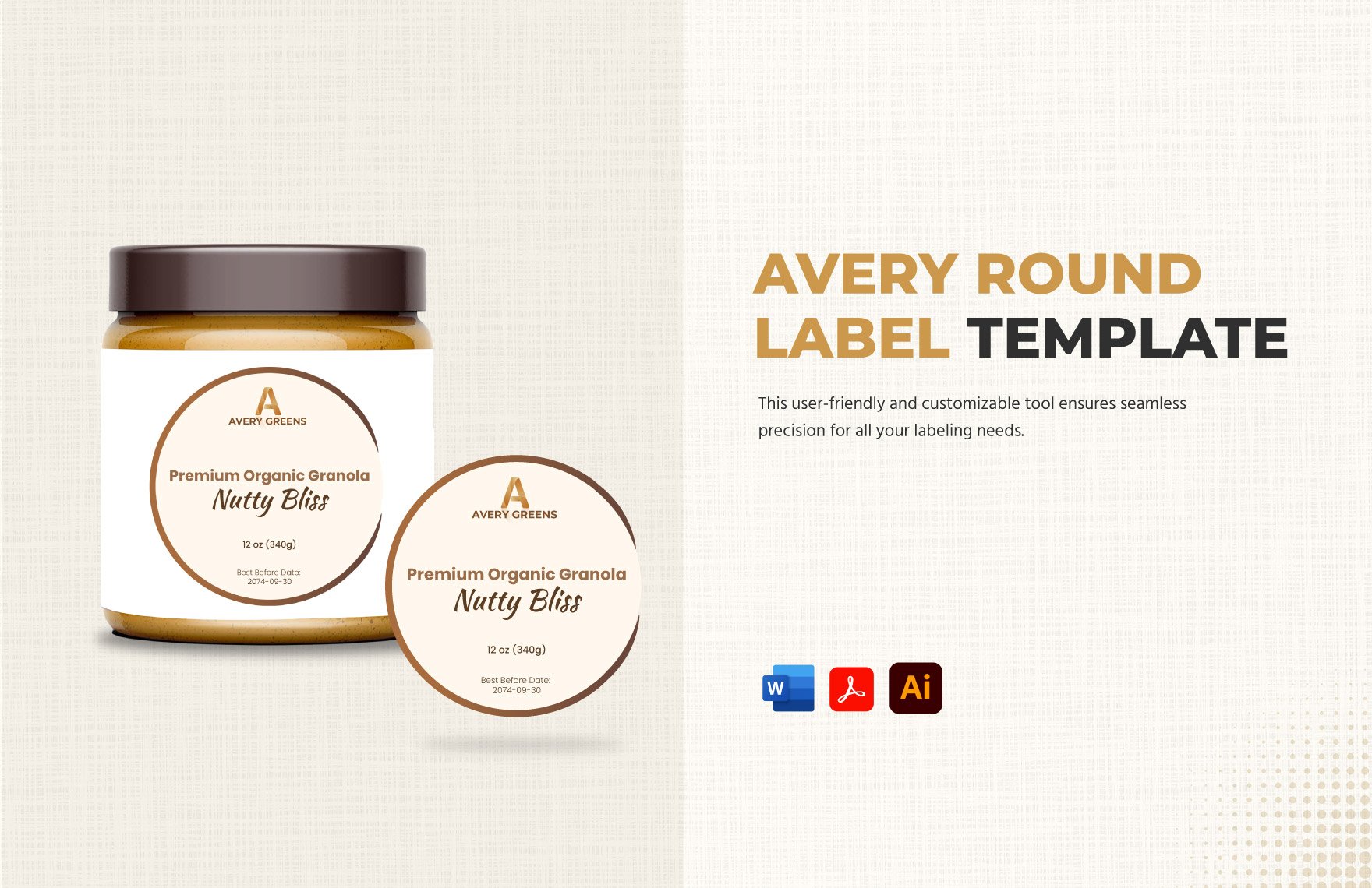 Avery Round Label Template in Word, PDF, Illustrator, Apple Pages