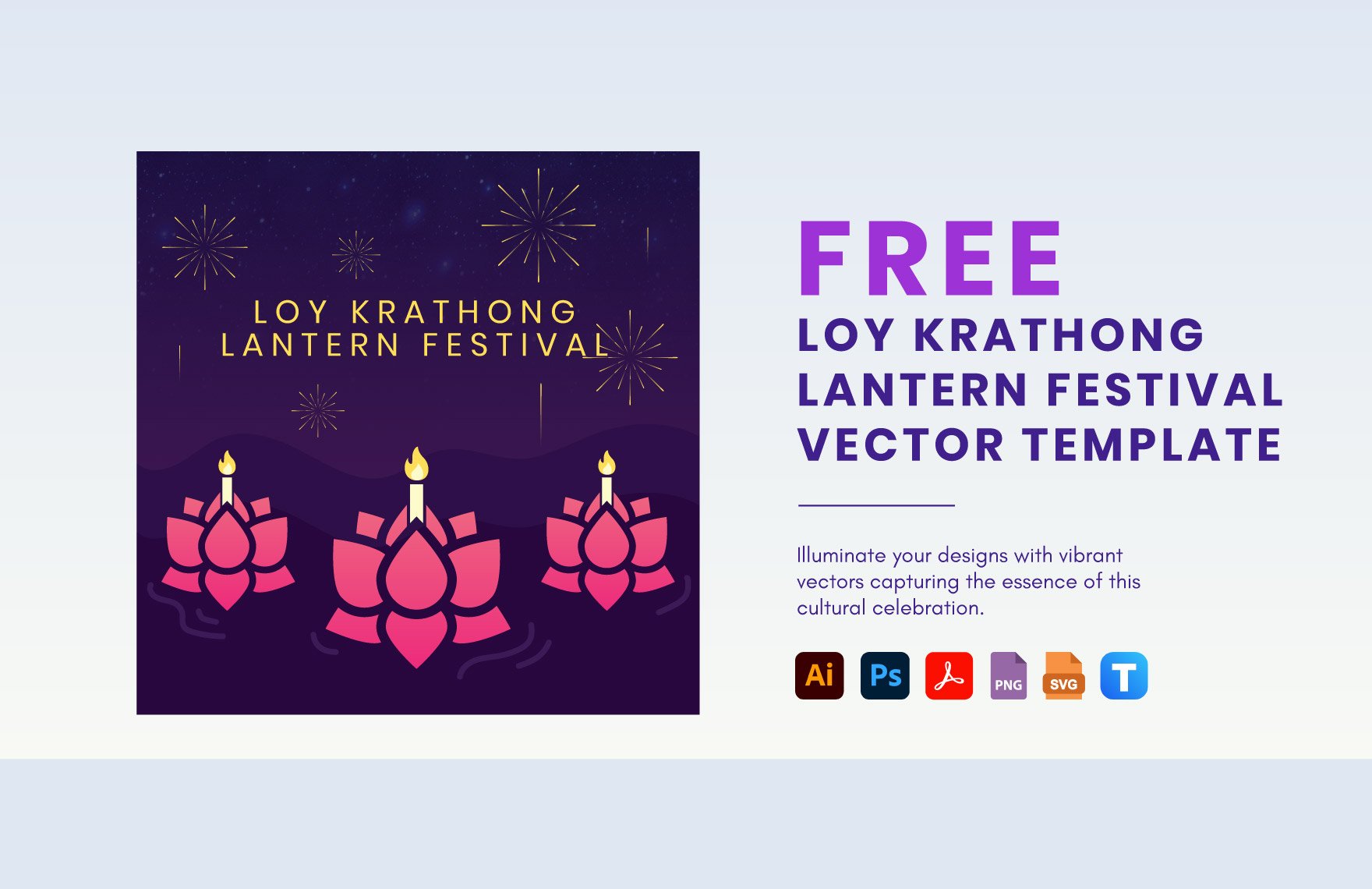Free Loy Krathong Lantern Festival Vector 