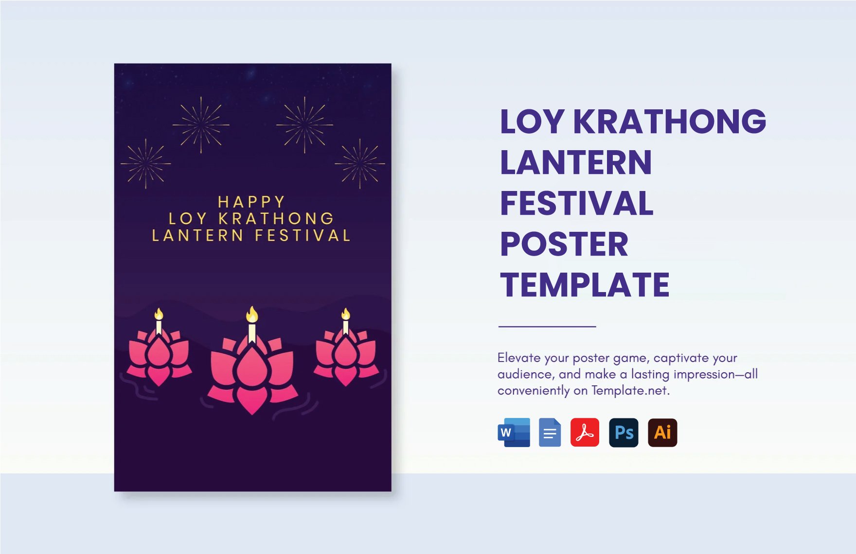 Loy Krathong Lantern Festival Poster Template