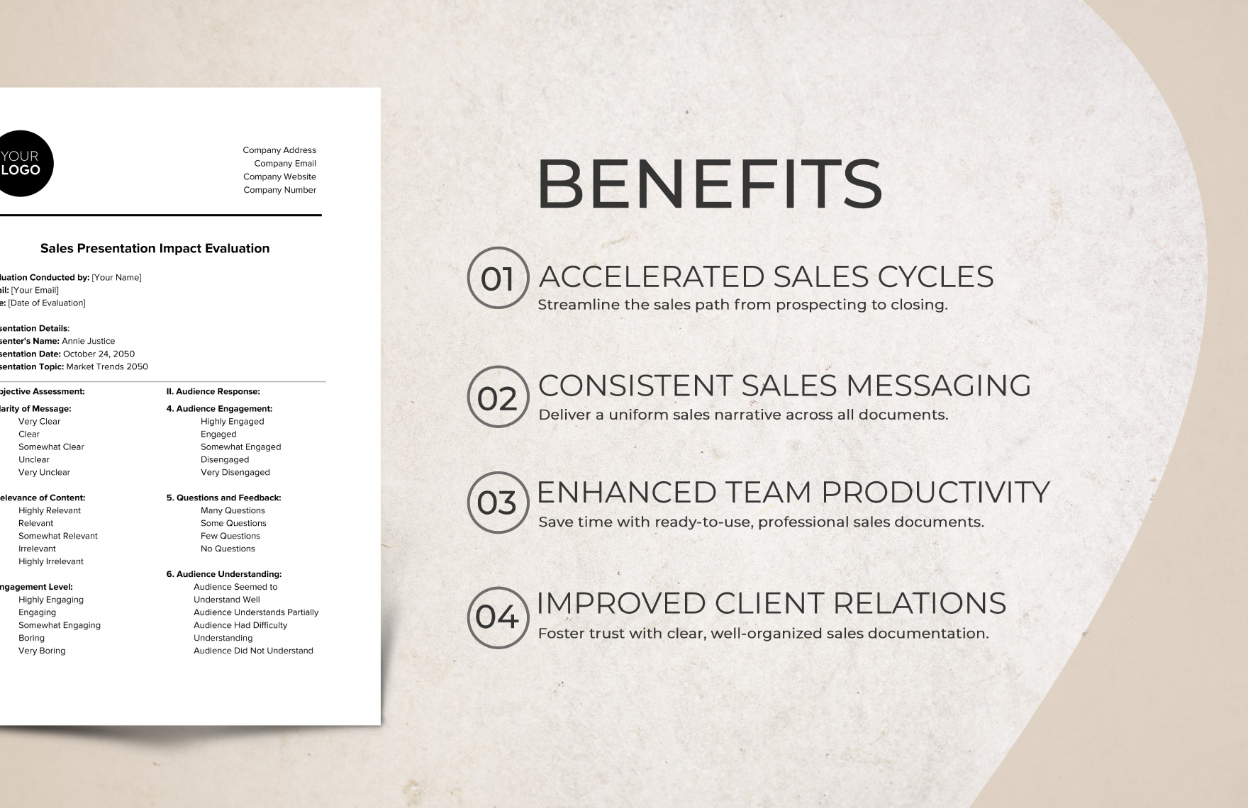 Sales Presentation Impact Evaluation Template