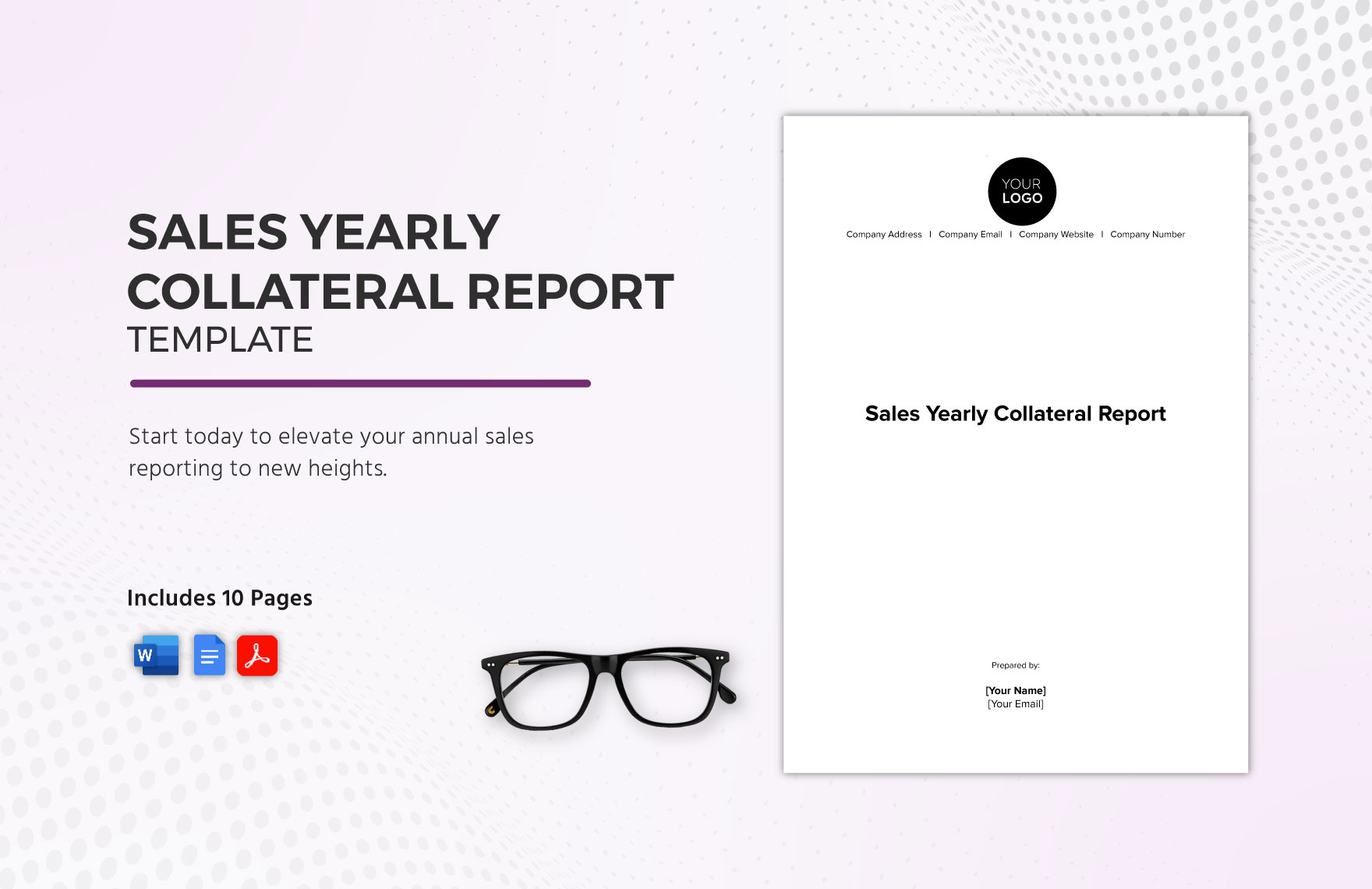 Sales Yearly Collateral Report Template