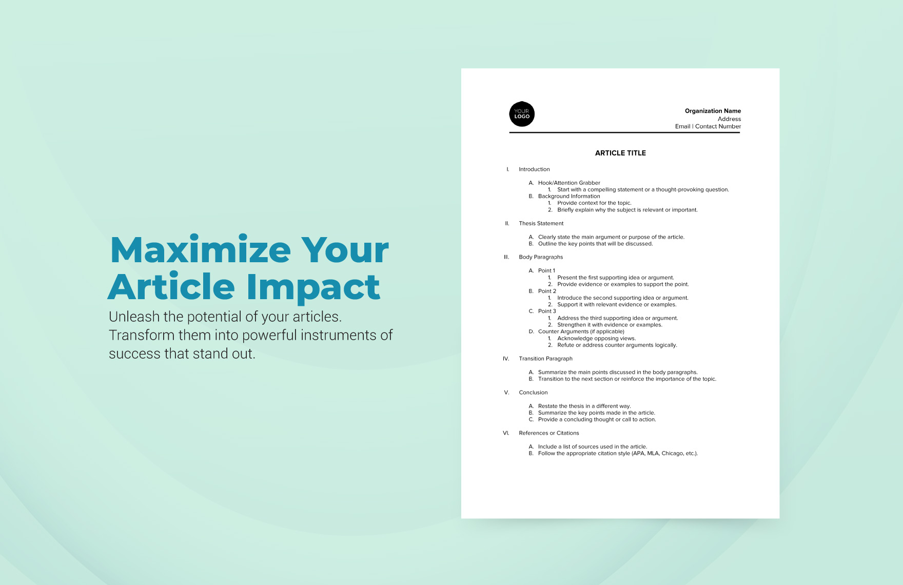 Article Outline Template
