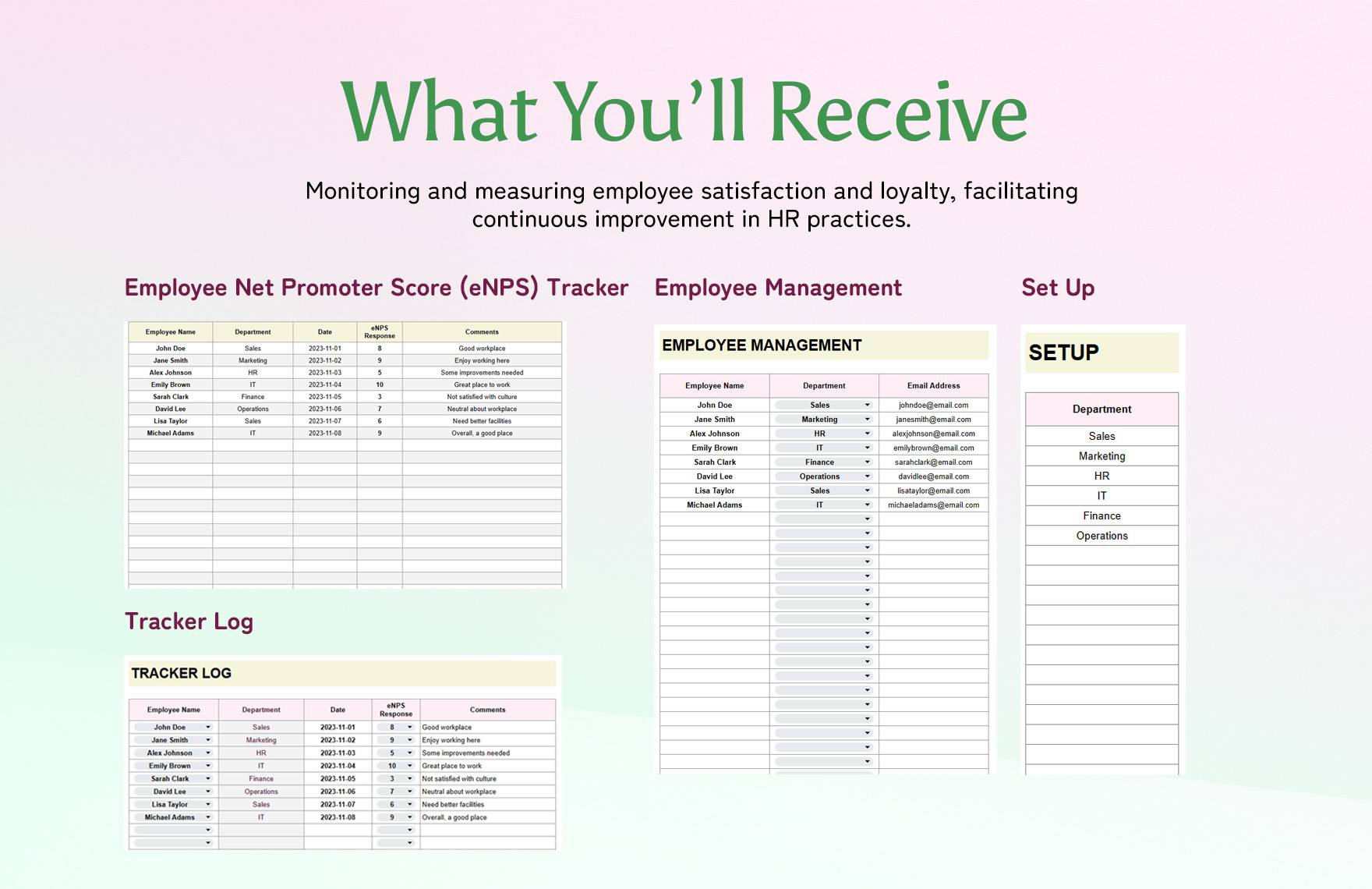 Employee Net Promoter Score (eNPS) Tracker HR Template