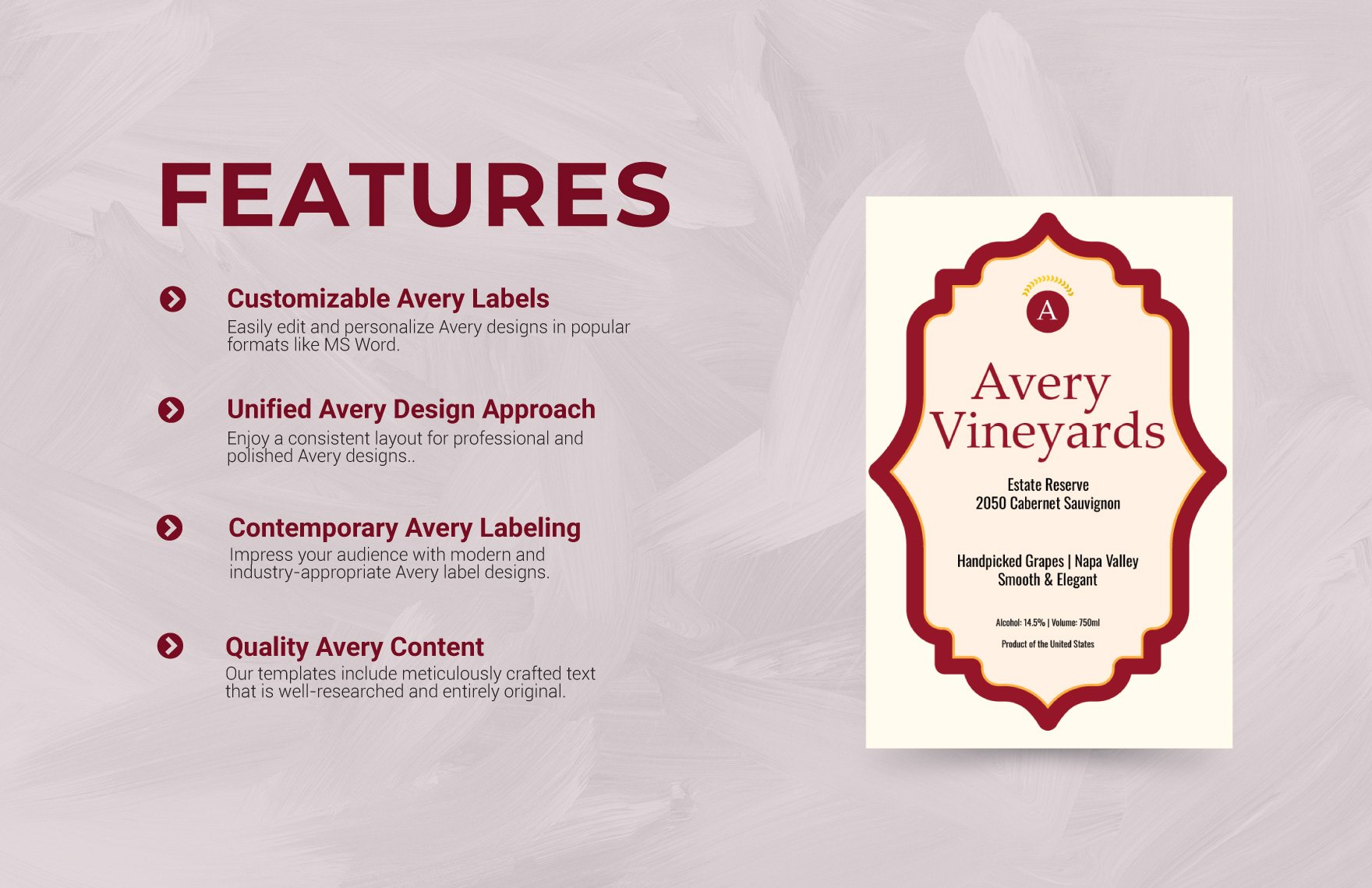 Avery Wine Label Template