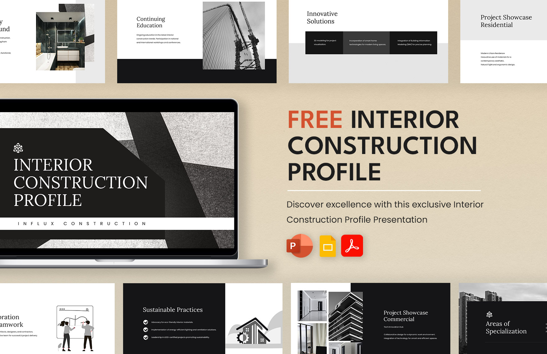 Free Interior Construction Profile Template