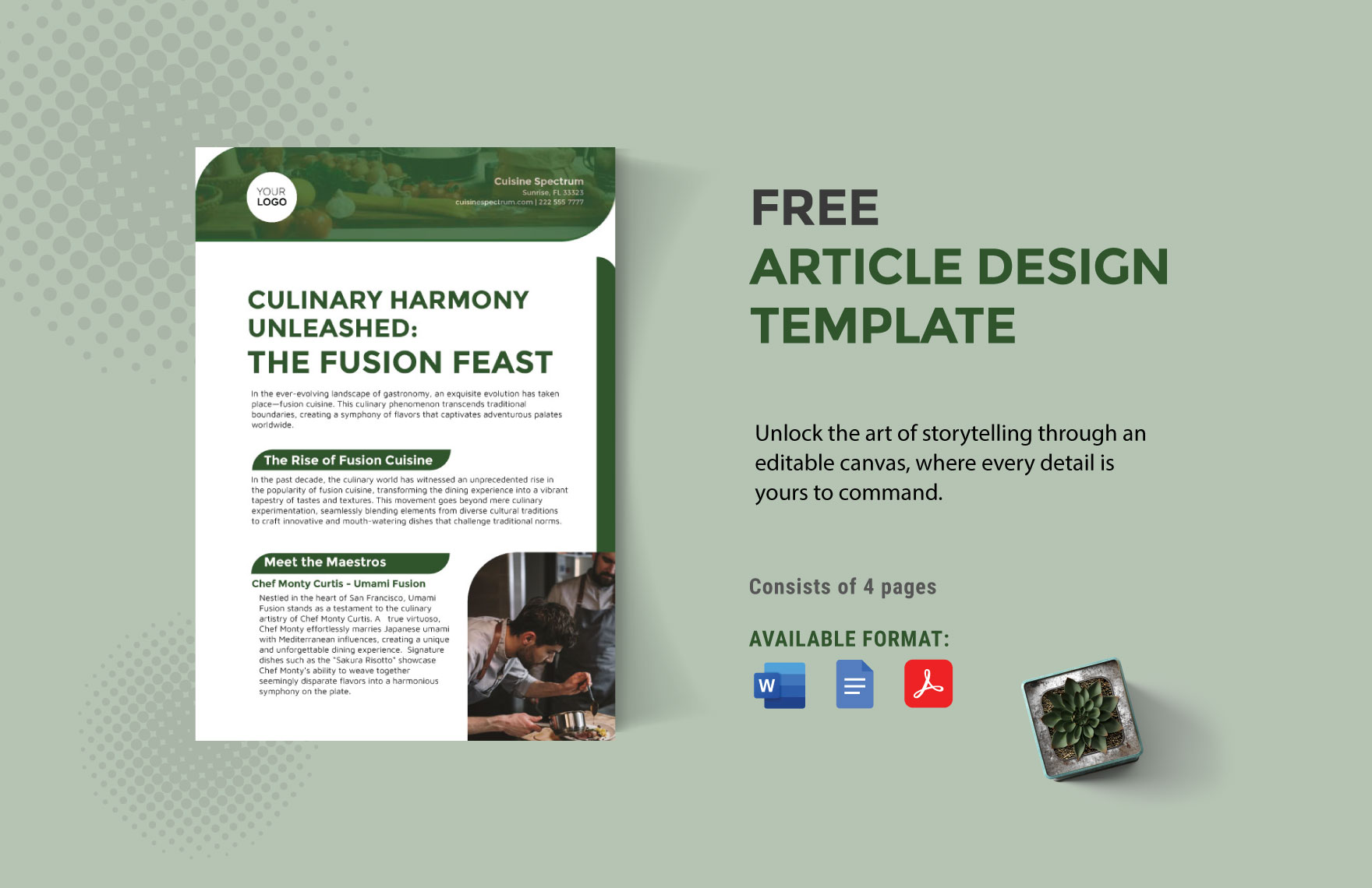 Free Article Design Template Download in Word Google Docs PDF