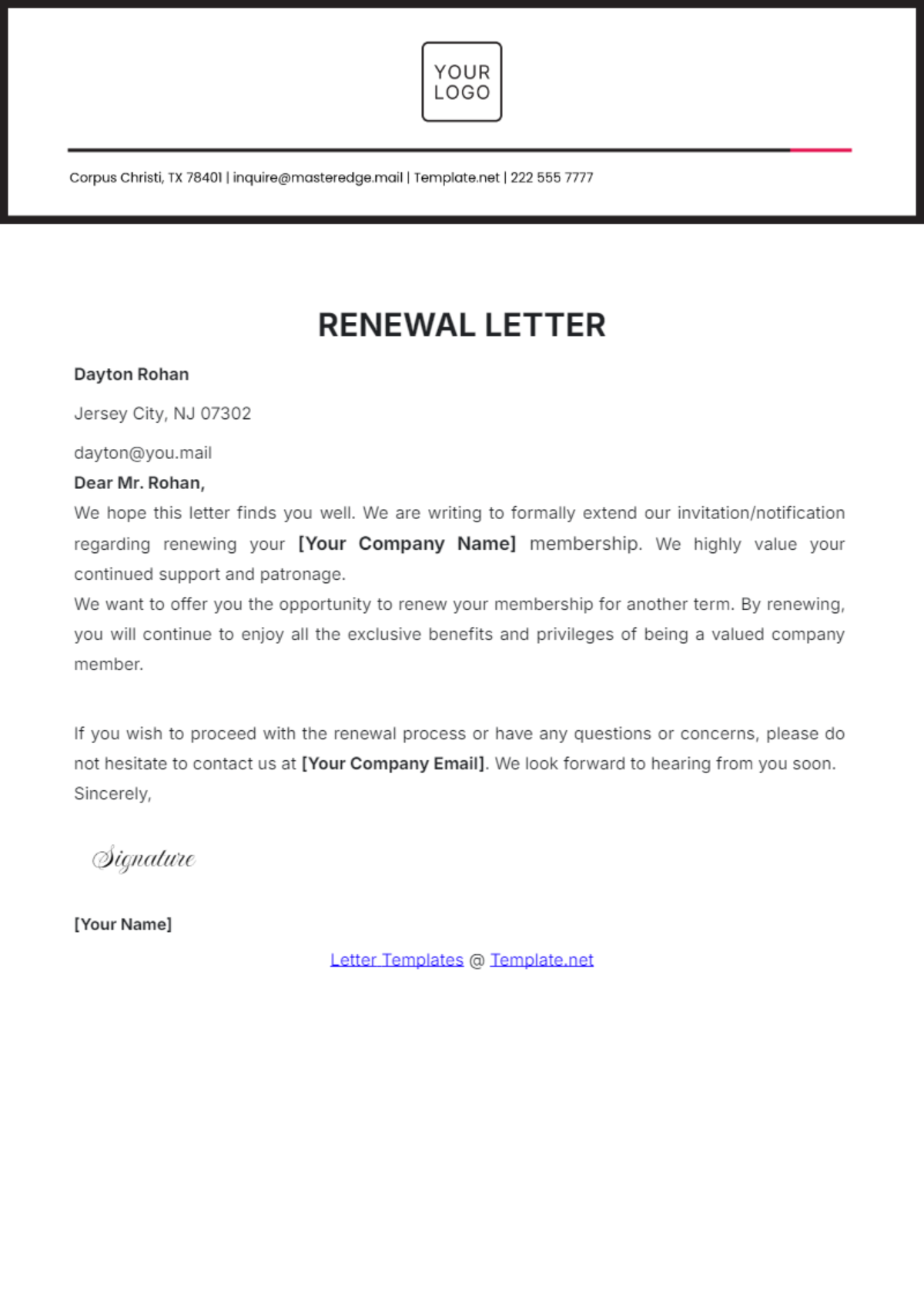 Sample Letter For License Renewal