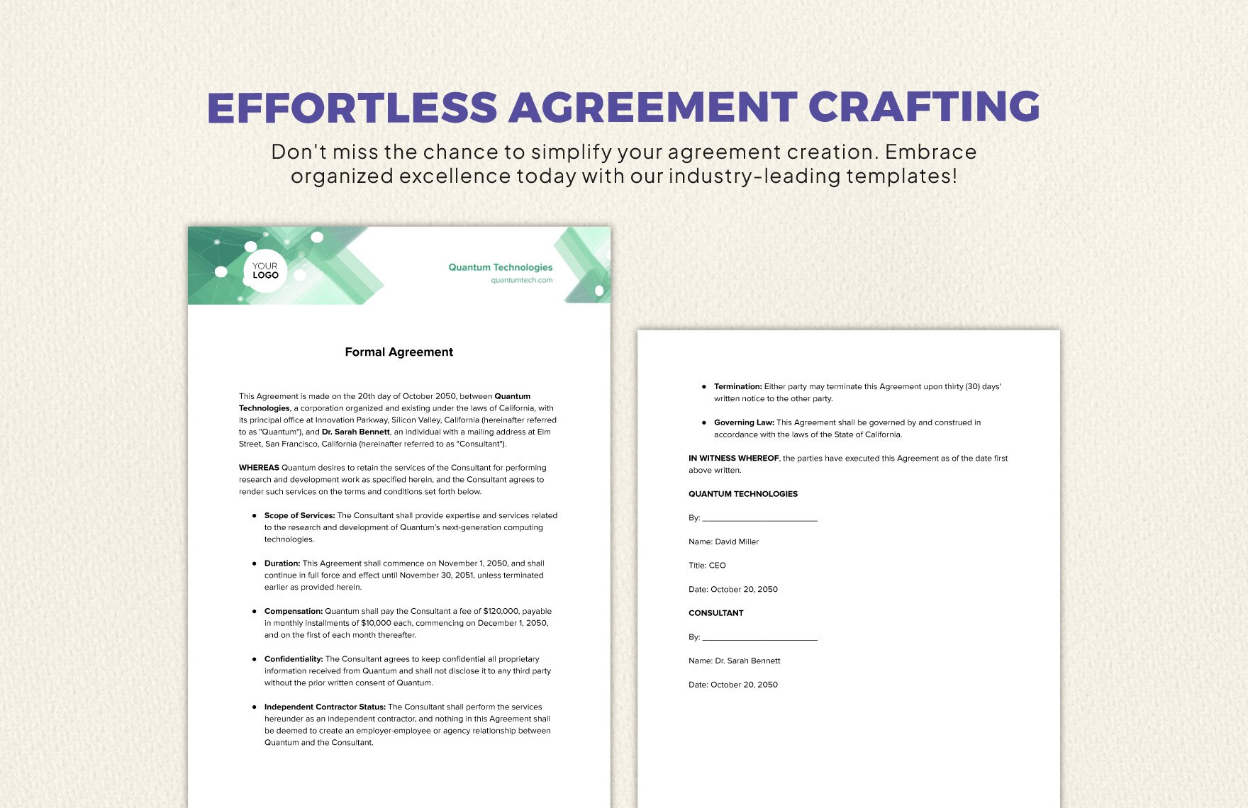 Formal Agreement Template
