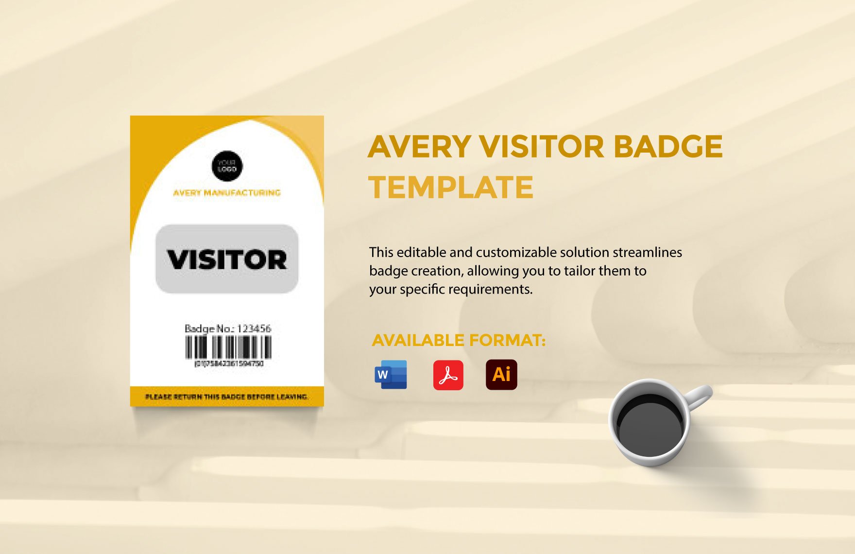 Free Avery Visitor Badge Template in Word
