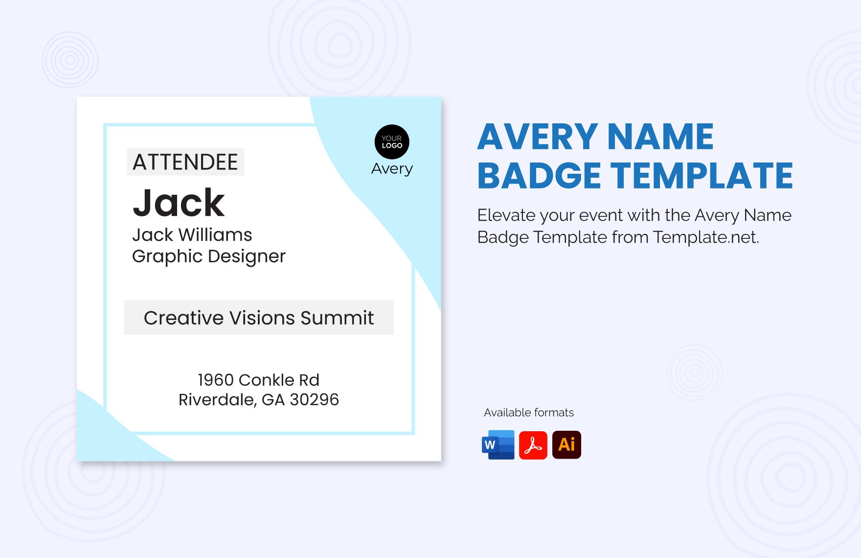 Avery Name Badge Template