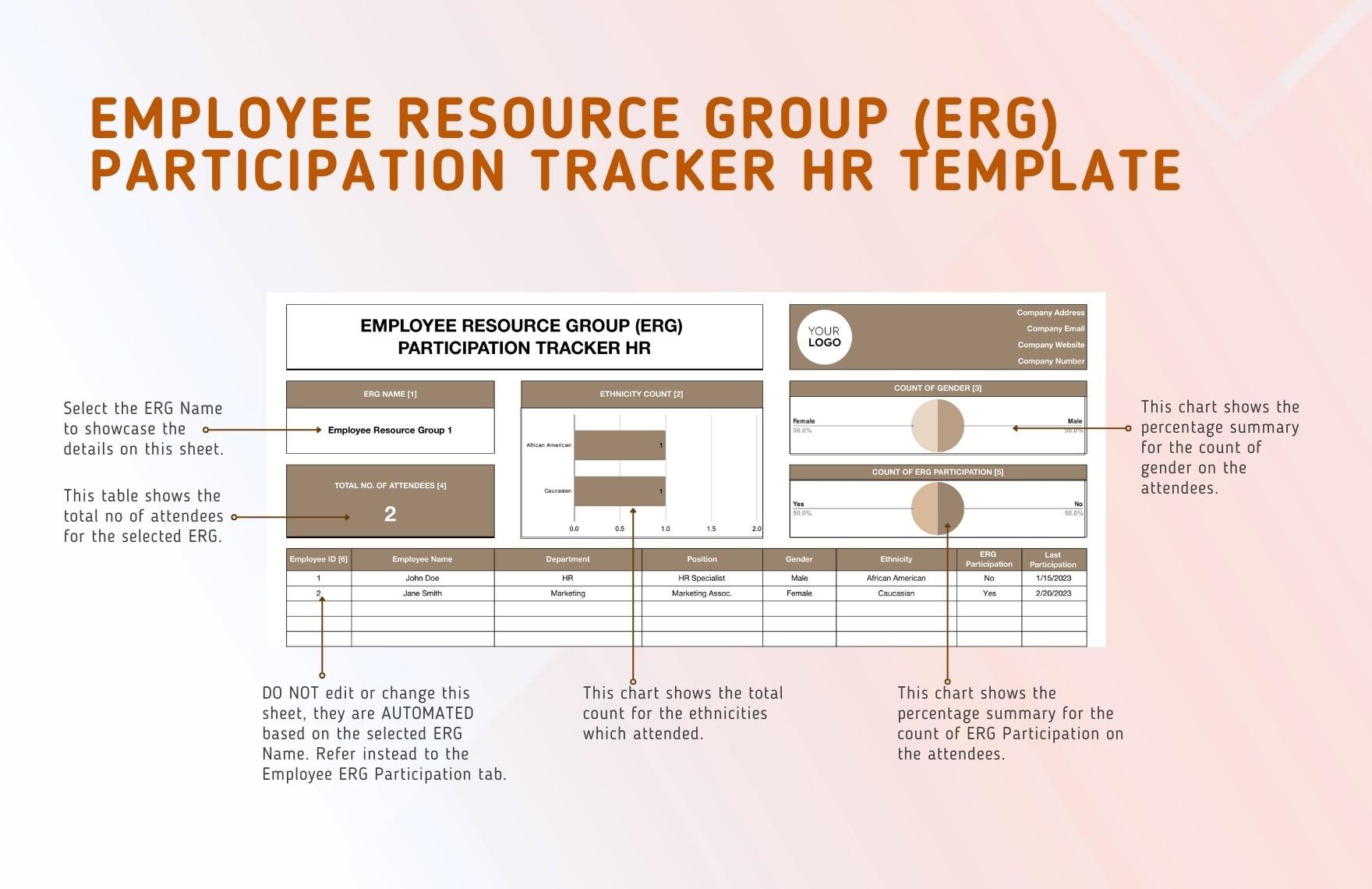 Employee Resource Group (ERG) Participation Tracker HR Template
