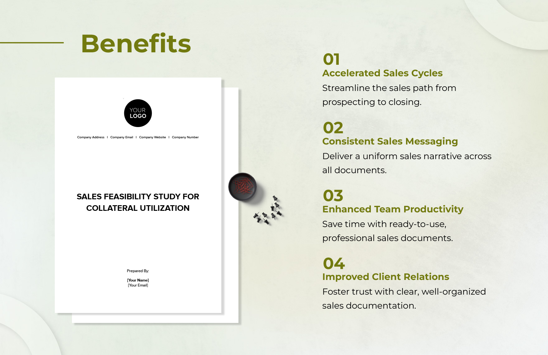 Sales Feasibility Study for Collateral Utilization Template