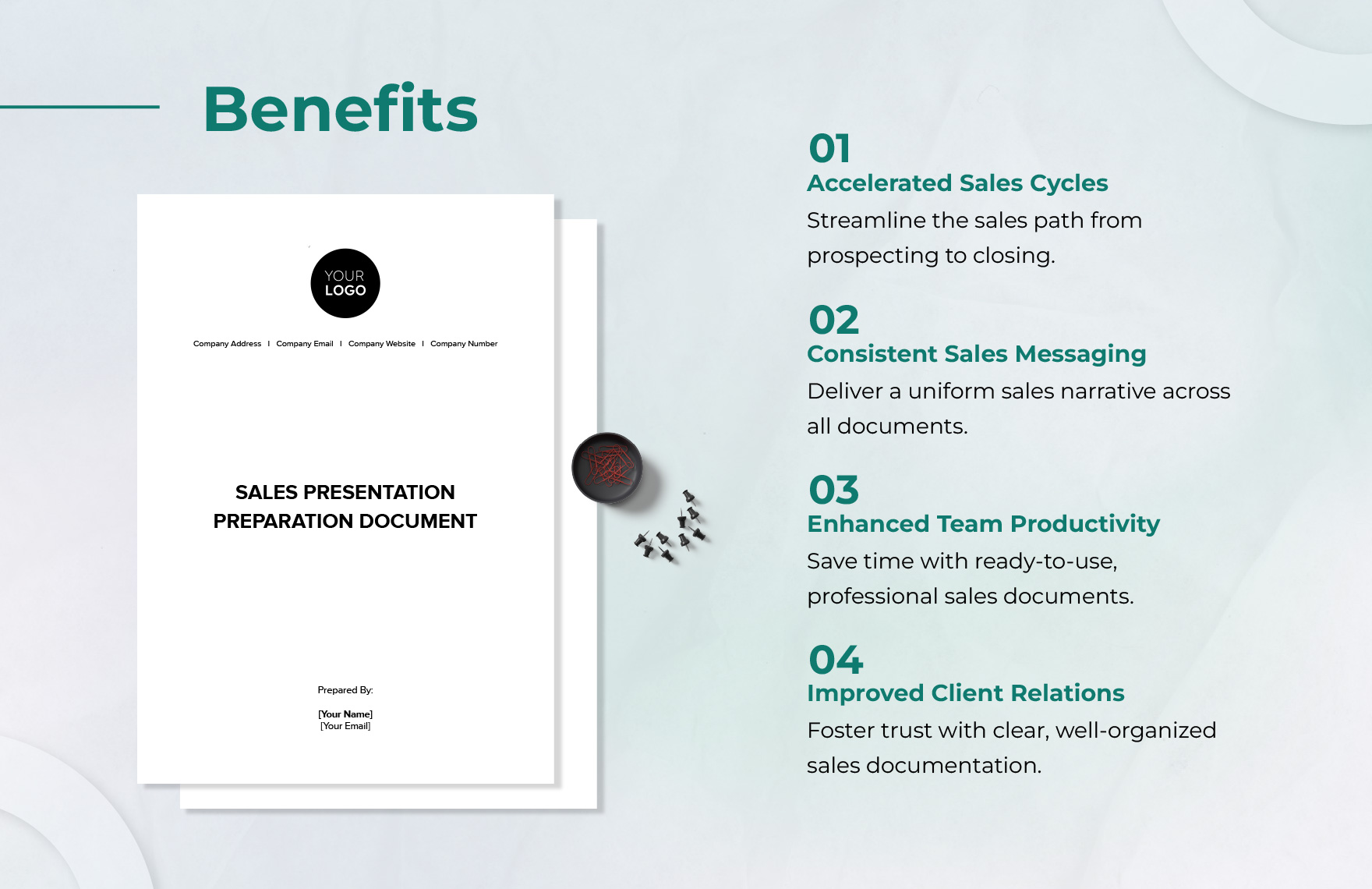 Sales Presentation Preparation Document Template