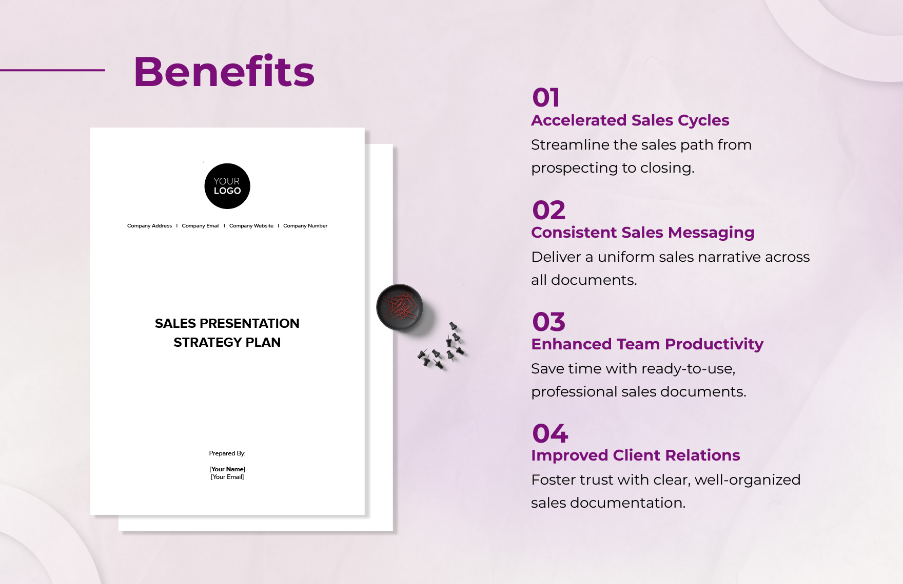 Sales Presentation Strategy Plan Template