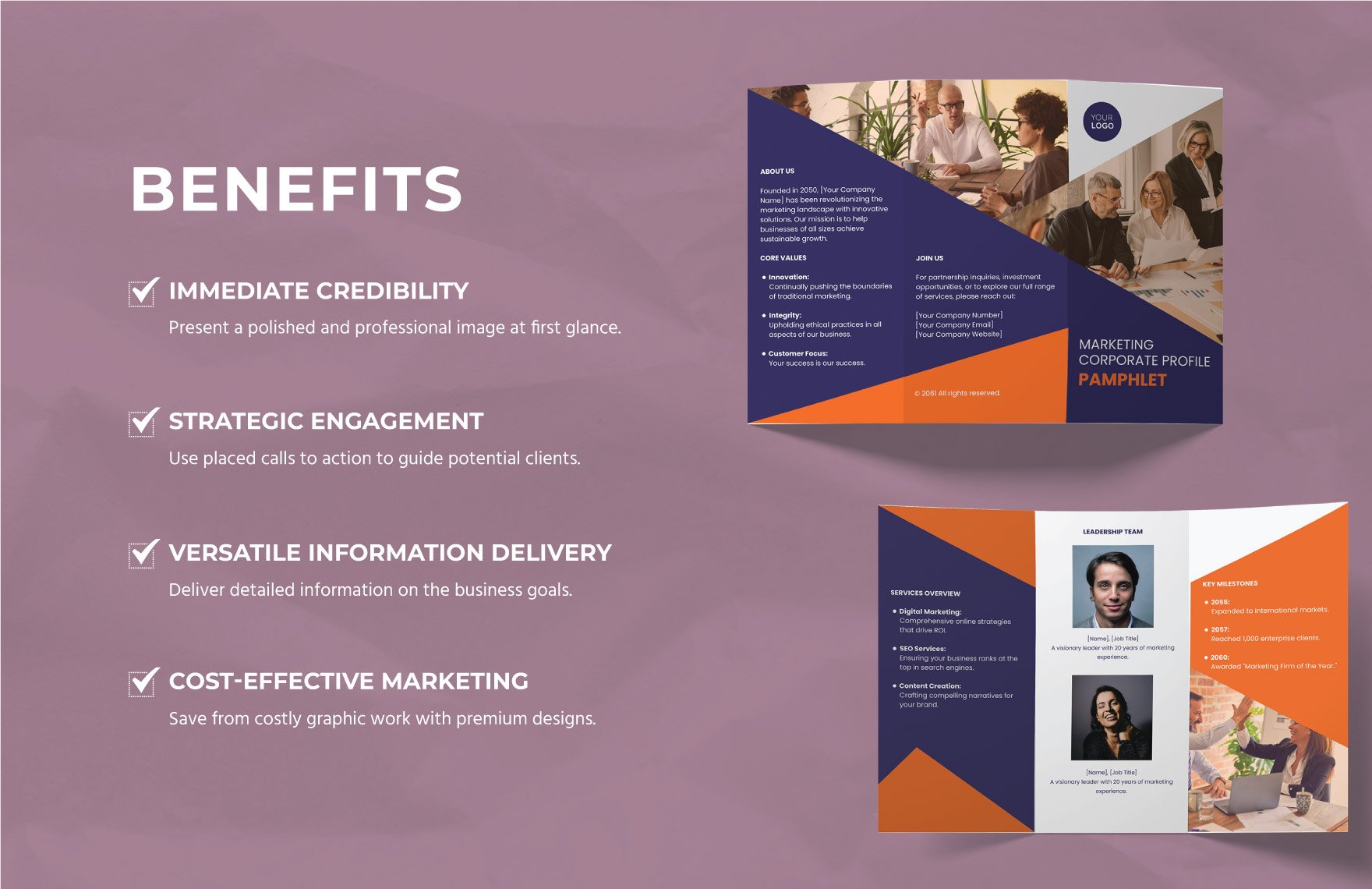 Marketing Corporate Profile Pamphlet Template