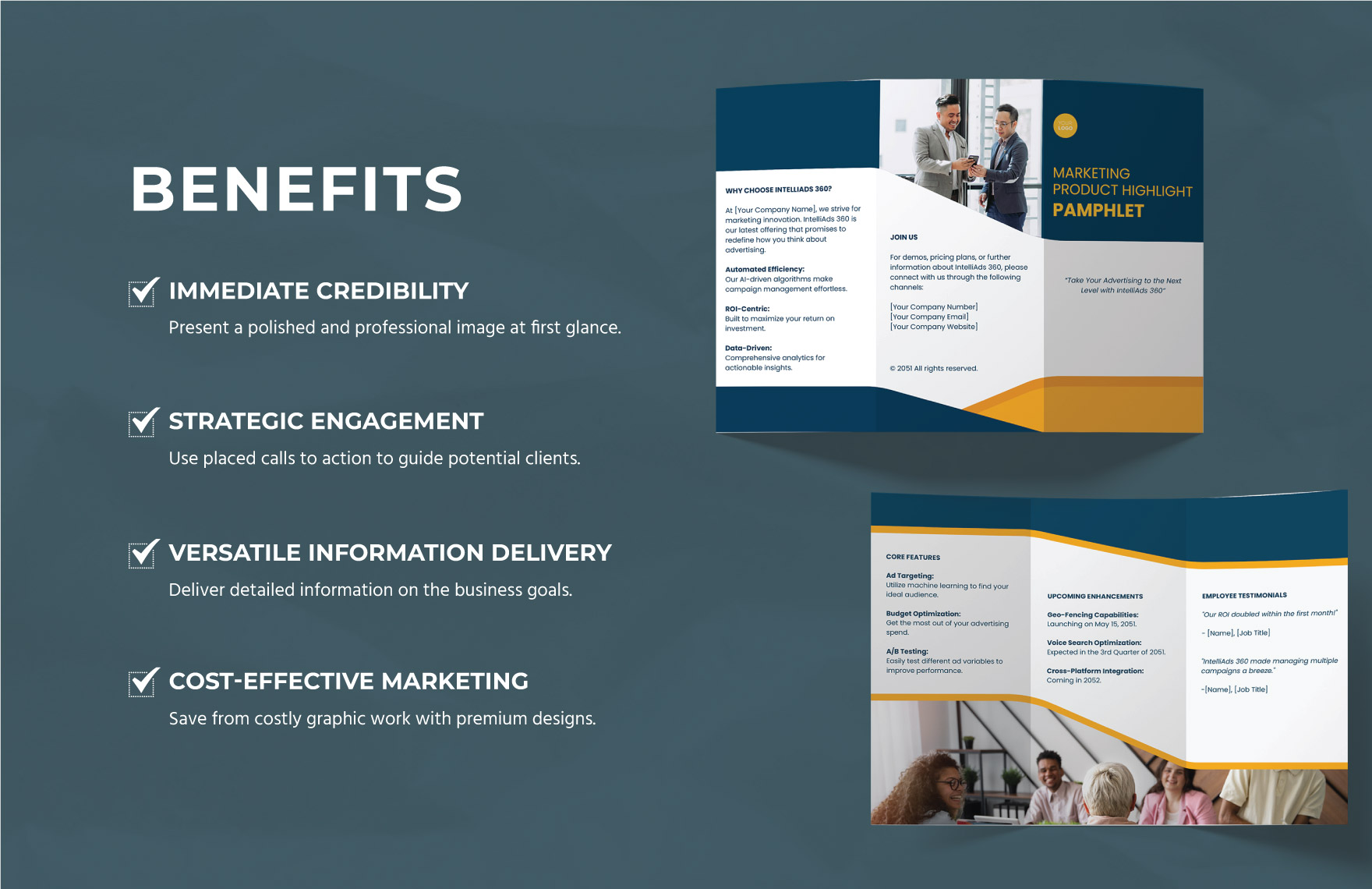 Marketing Product Highlight Pamphlet Template