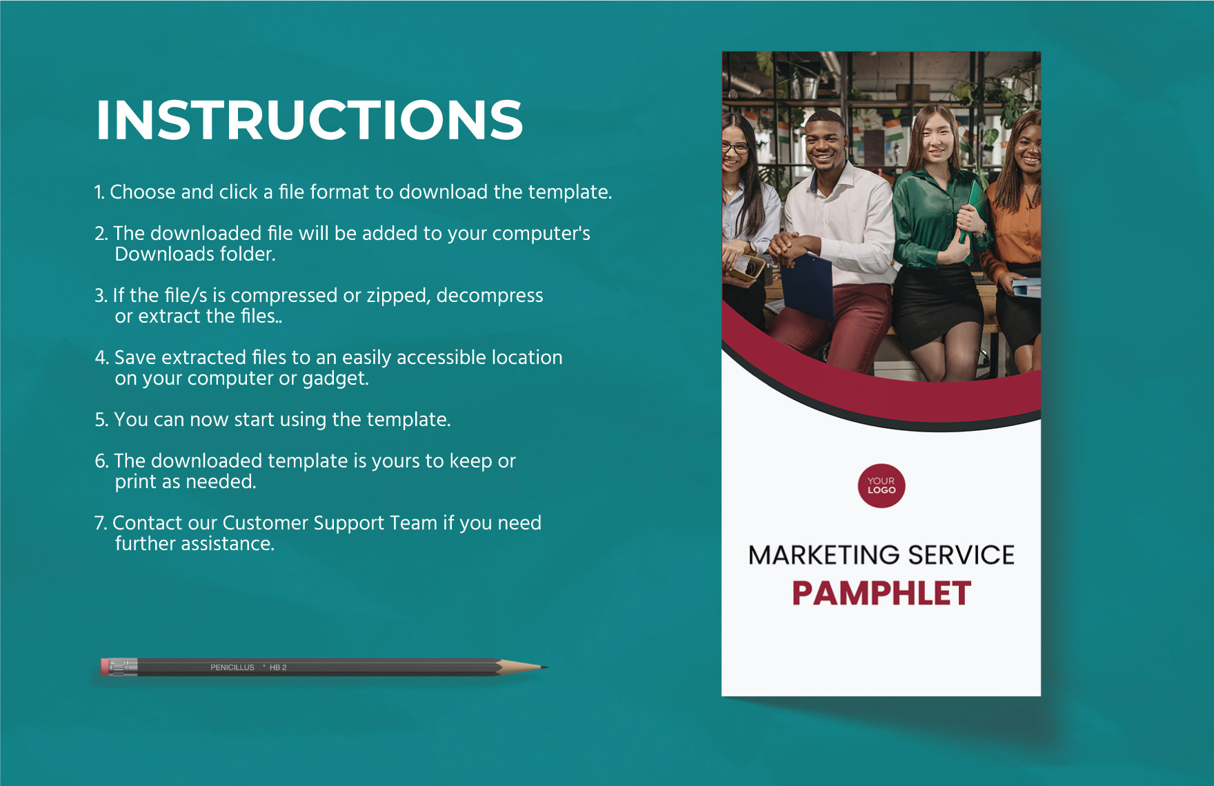 Marketing Service Pamphlet Template