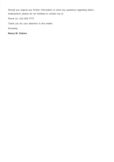 Free Sample Experience Letter   Template to Edit Online